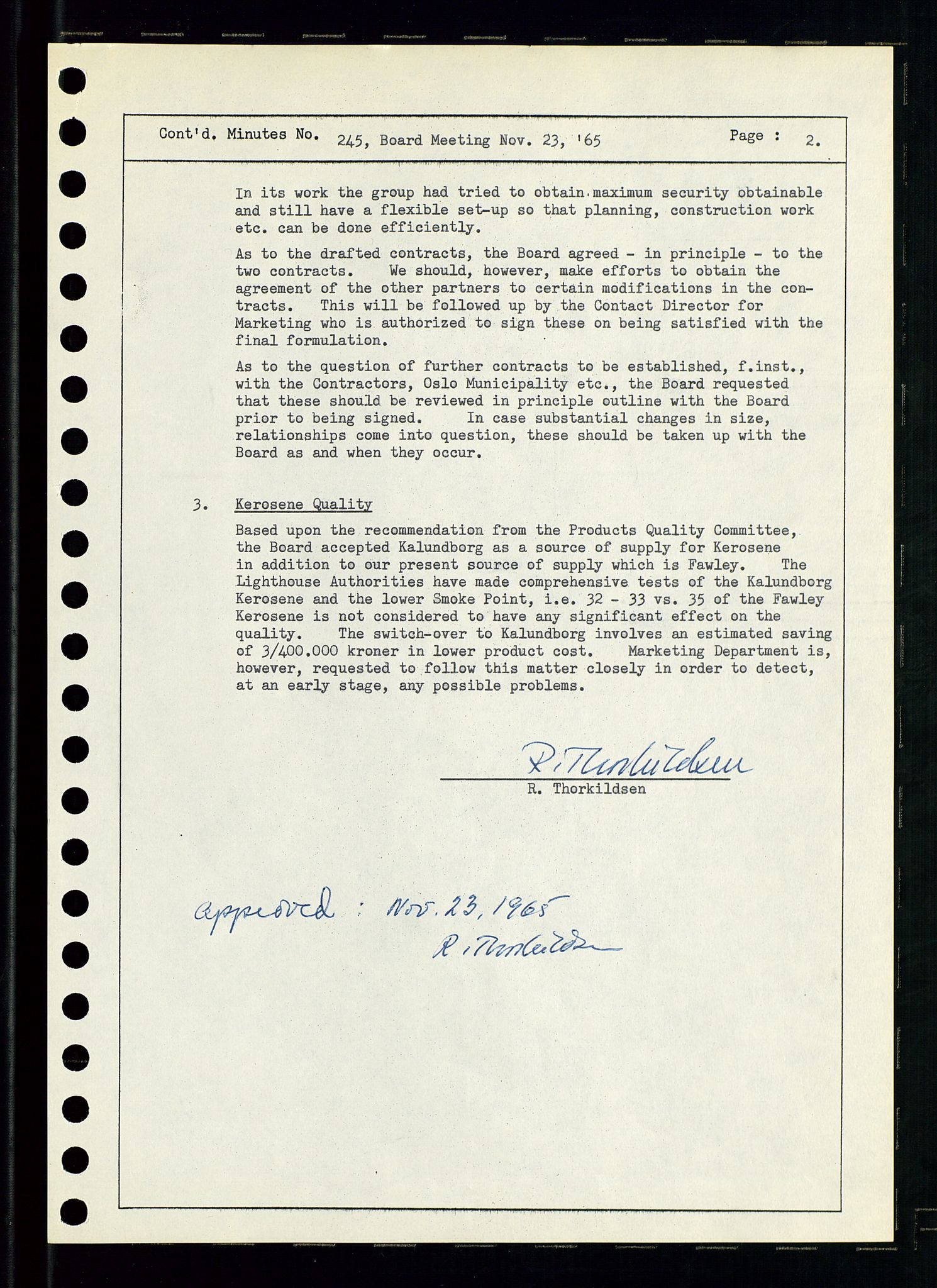 Pa 0982 - Esso Norge A/S, AV/SAST-A-100448/A/Aa/L0002/0001: Den administrerende direksjon Board minutes (styrereferater) / Den administrerende direksjon Board minutes (styrereferater), 1965, p. 19