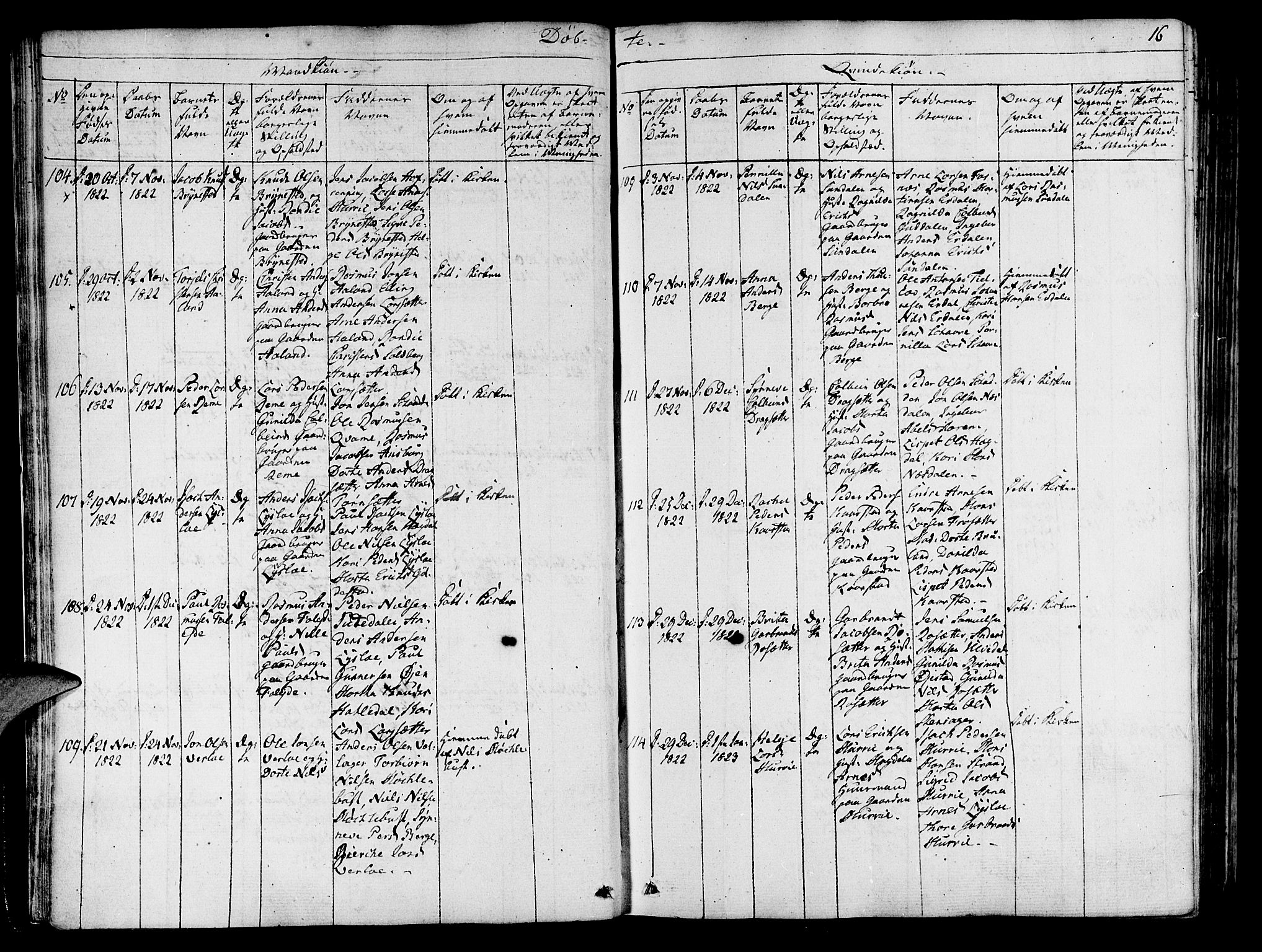 Innvik sokneprestembete, SAB/A-80501: Parish register (official) no. A 3, 1820-1832, p. 16