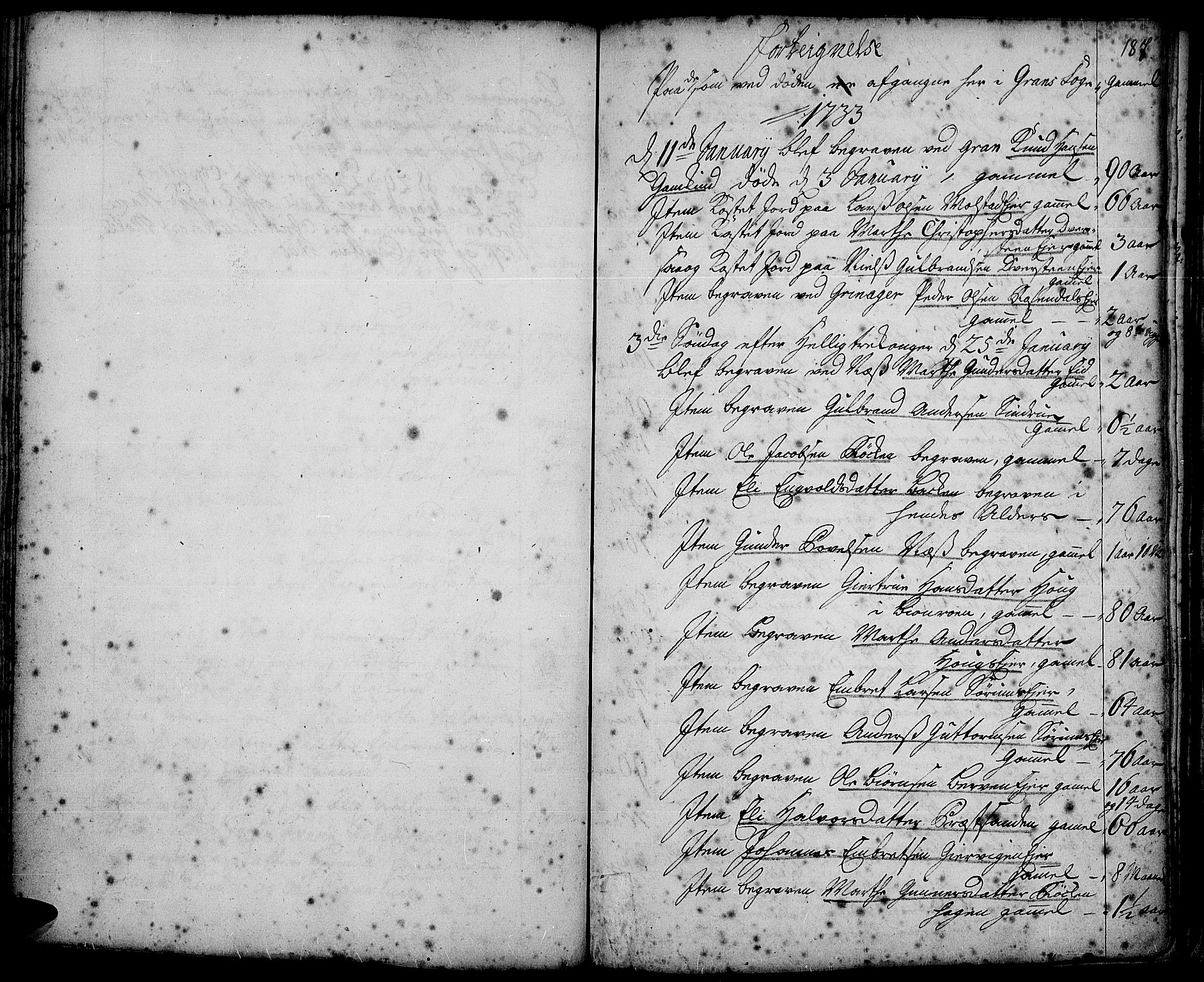 Gran prestekontor, SAH/PREST-112/H/Ha/Haa/L0002: Parish register (official) no. 2, 1732-1744, p. 187