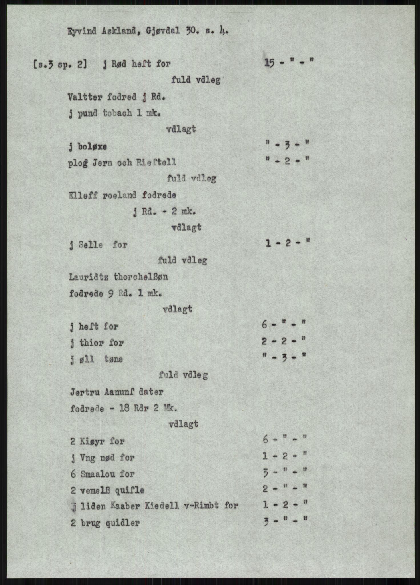 Samlinger til kildeutgivelse, Diplomavskriftsamlingen, AV/RA-EA-4053/H/Ha, p. 157