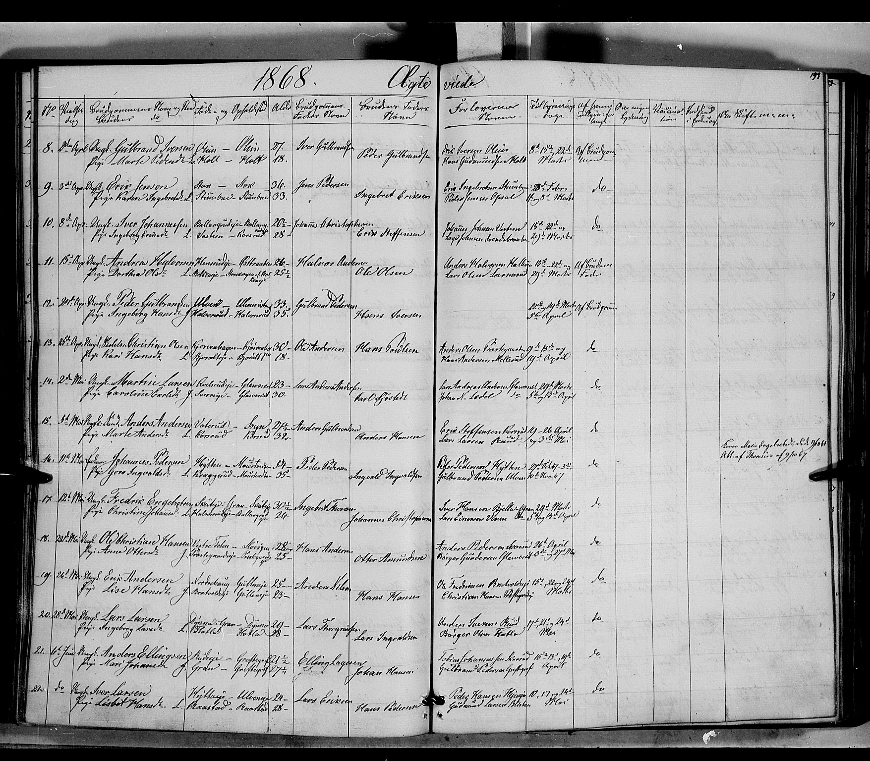 Jevnaker prestekontor, SAH/PREST-116/H/Ha/Haa/L0007: Parish register (official) no. 7, 1858-1876, p. 193