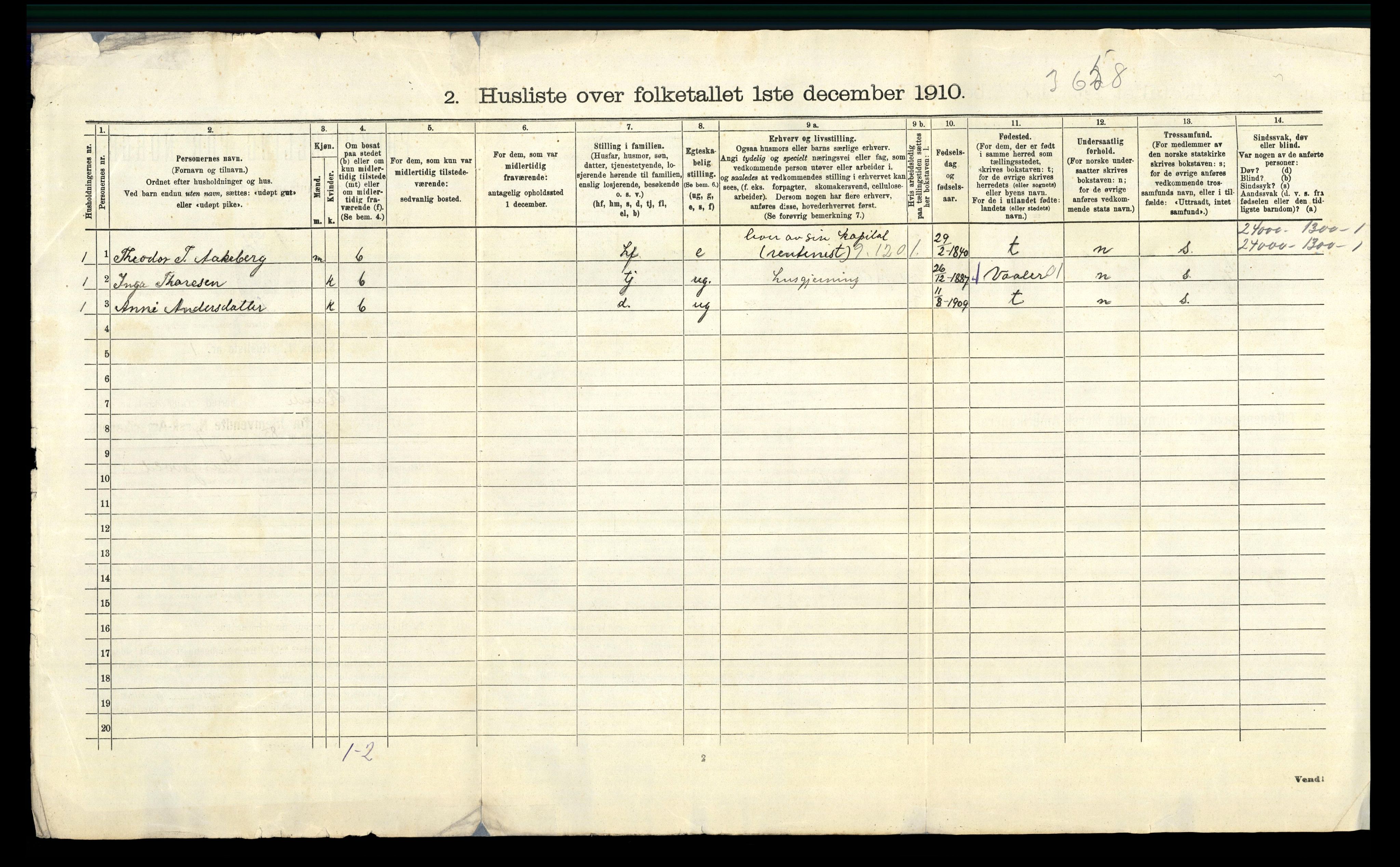 RA, 1910 census for Råde, 1910, p. 31