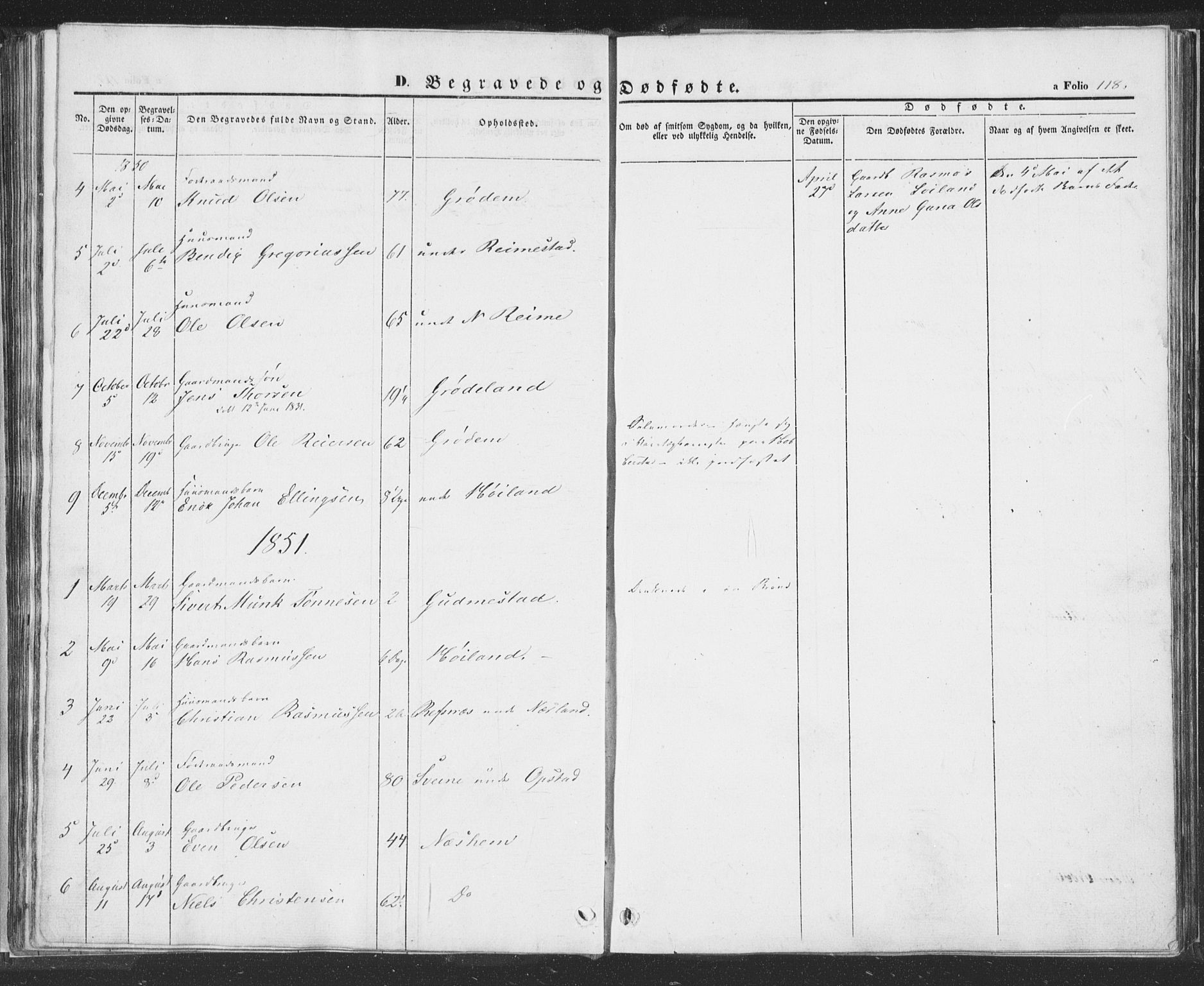 Hå sokneprestkontor, AV/SAST-A-101801/001/30BA/L0006: Parish register (official) no. A 5, 1842-1853, p. 118