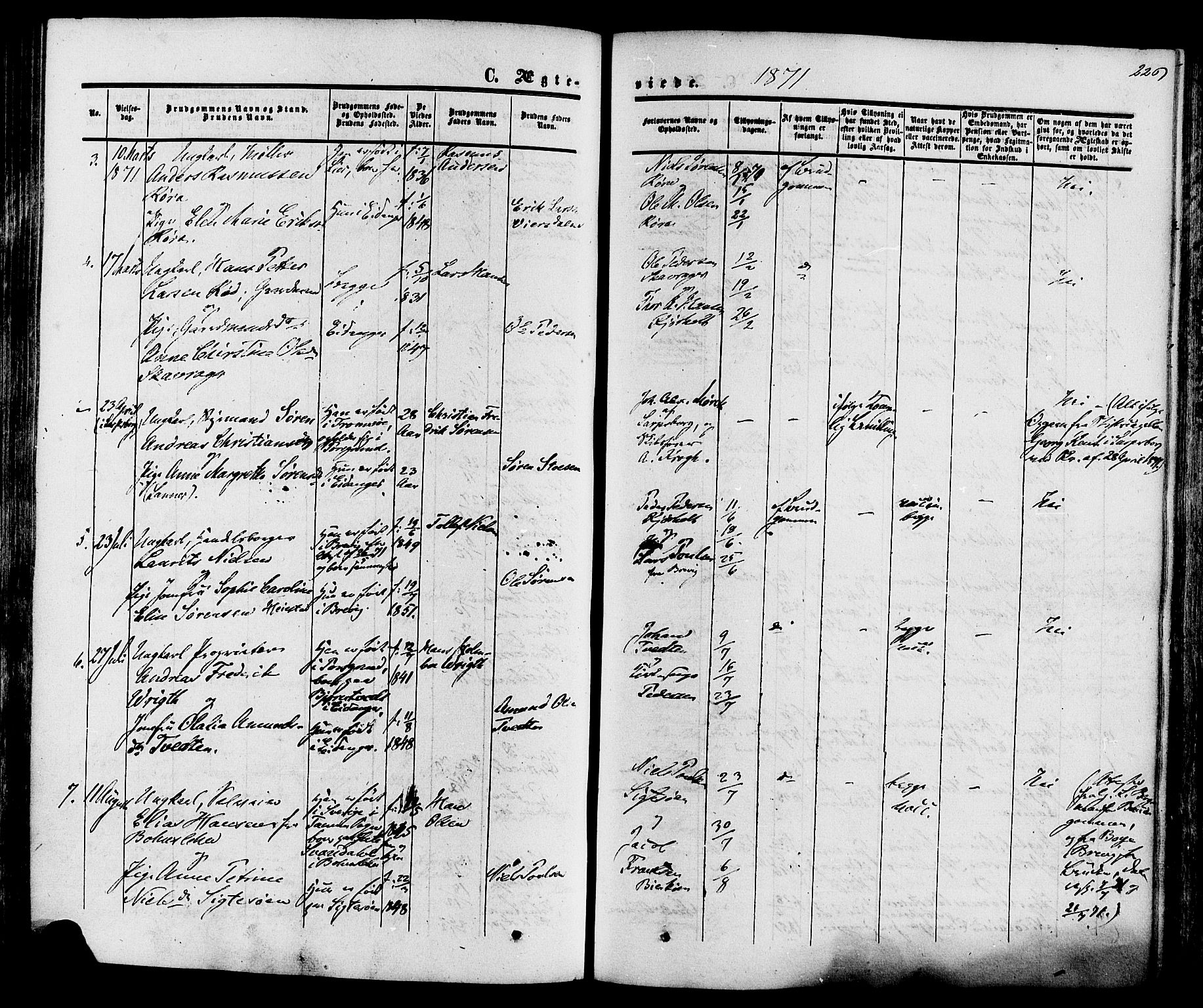 Eidanger kirkebøker, SAKO/A-261/F/Fa/L0010: Parish register (official) no. 10, 1859-1874, p. 226