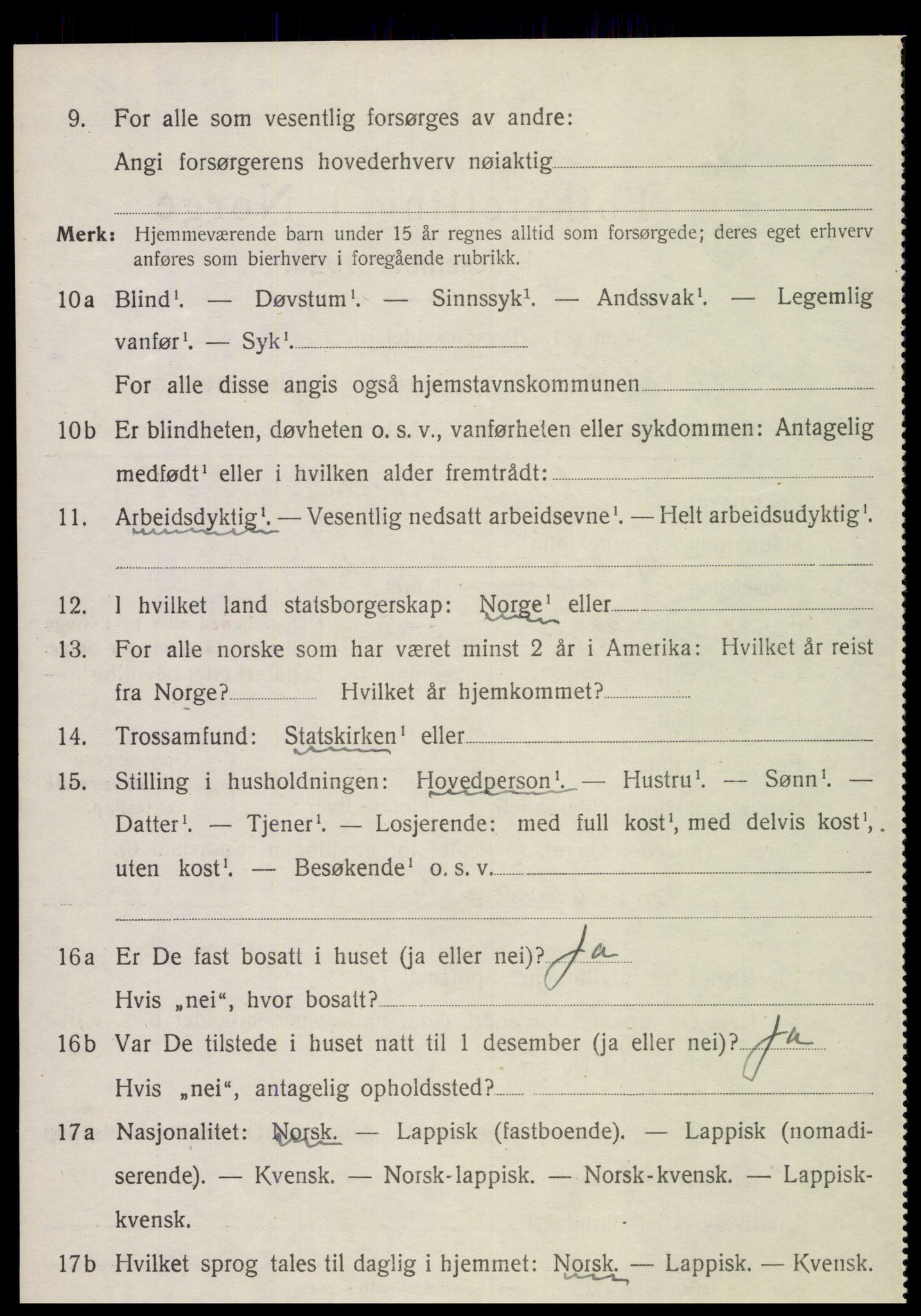 SAT, 1920 census for Sparbu, 1920, p. 4804