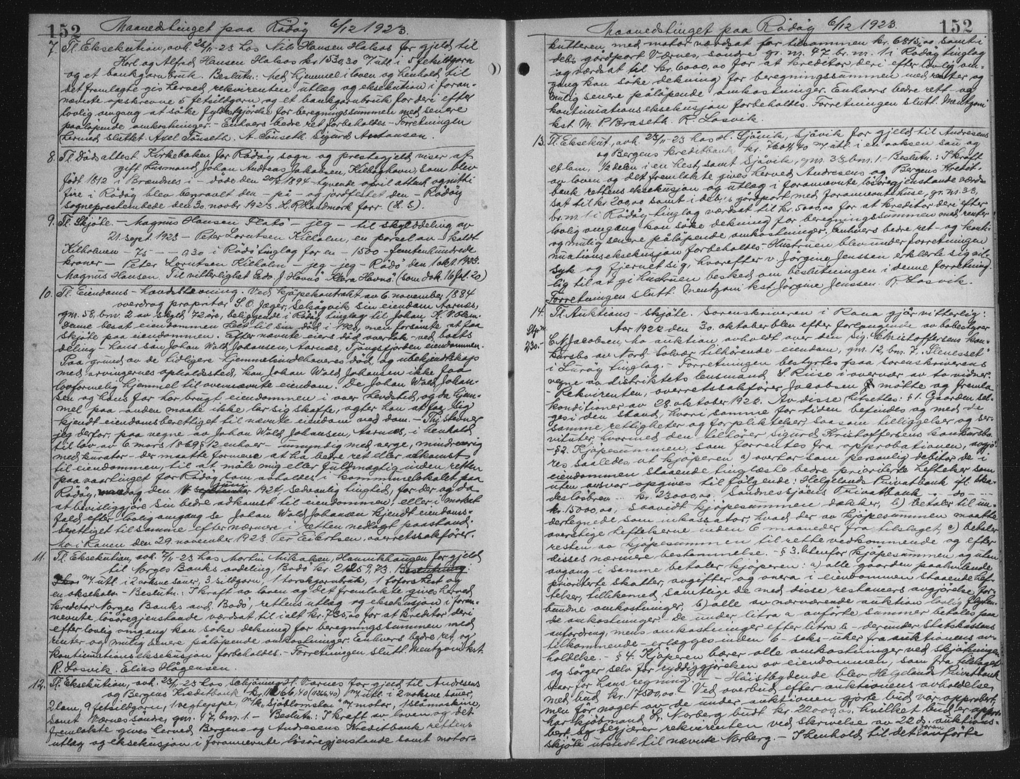 Rana sorenskriveri , AV/SAT-A-1108/1/2/2C/L0018: Mortgage book no. 18, 1923-1928, p. 152, Deed date: 06.12.1923