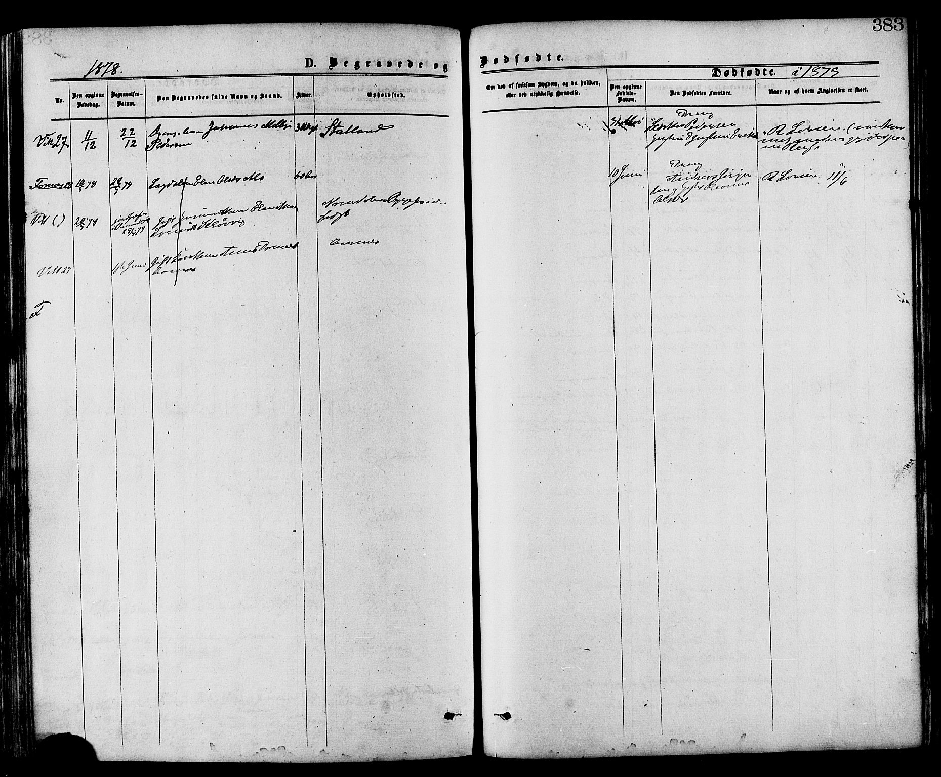 Ministerialprotokoller, klokkerbøker og fødselsregistre - Nord-Trøndelag, AV/SAT-A-1458/773/L0616: Parish register (official) no. 773A07, 1870-1887, p. 383