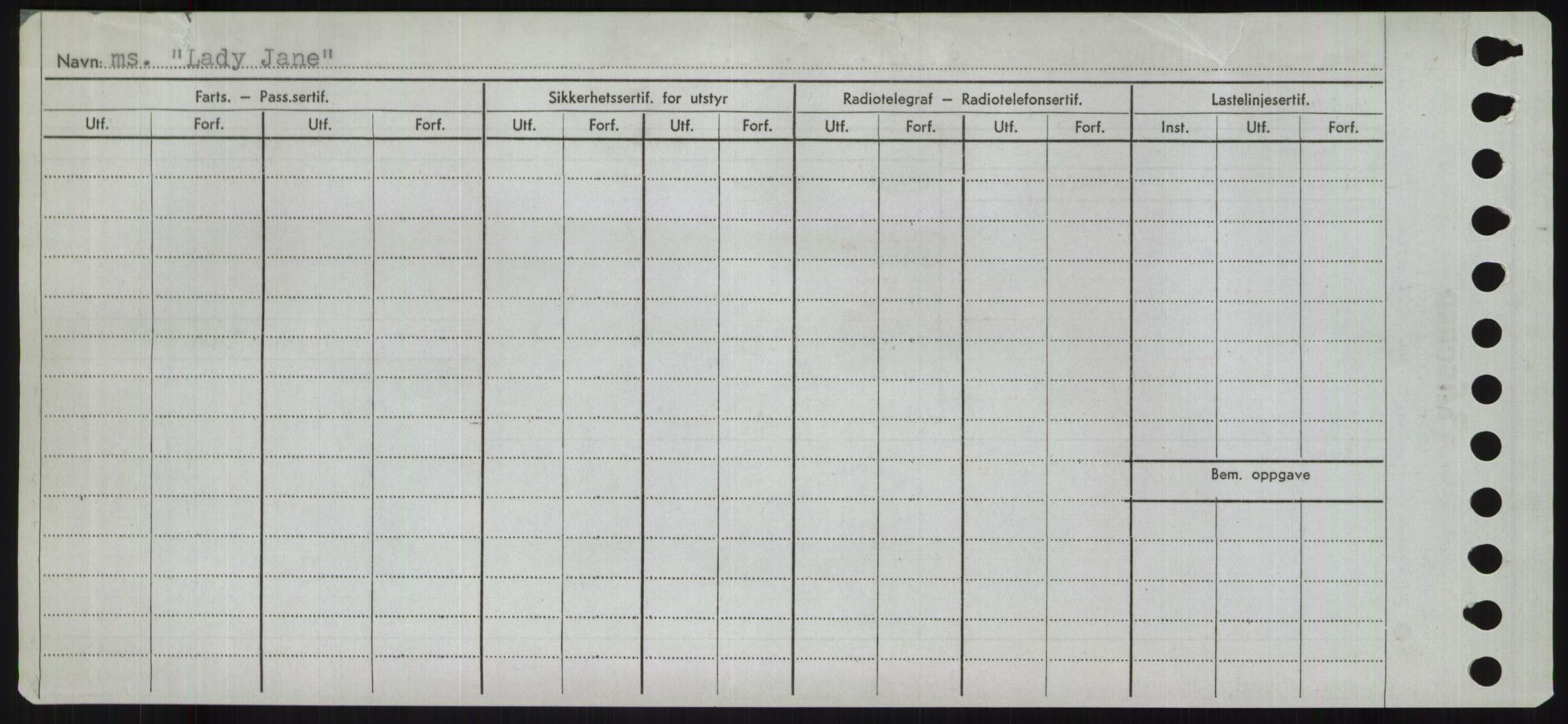 Sjøfartsdirektoratet med forløpere, Skipsmålingen, RA/S-1627/H/Ha/L0003/0002: Fartøy, Hilm-Mar / Fartøy, Kom-Mar, p. 244