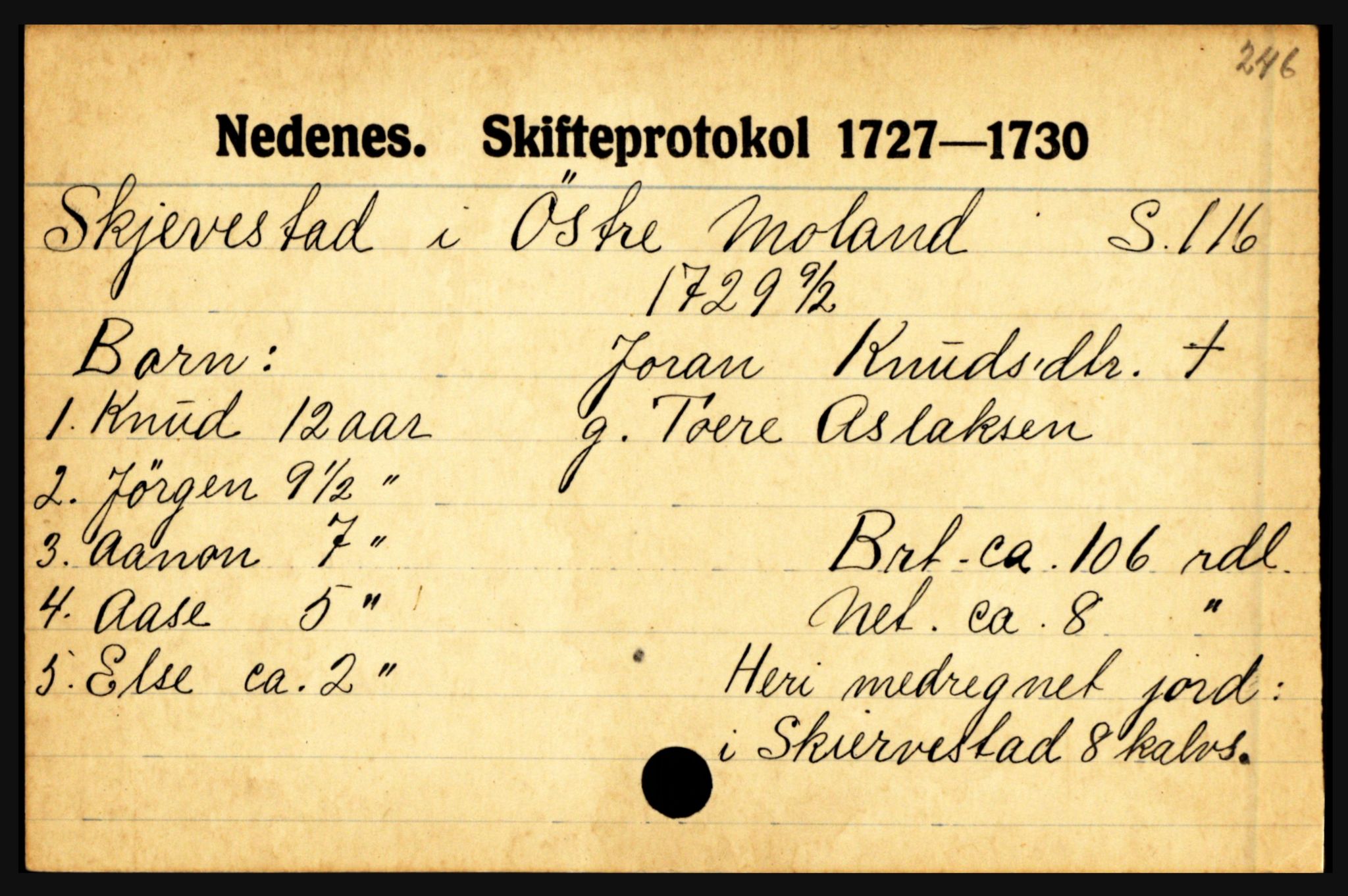 Nedenes sorenskriveri før 1824, AV/SAK-1221-0007/H, p. 26985