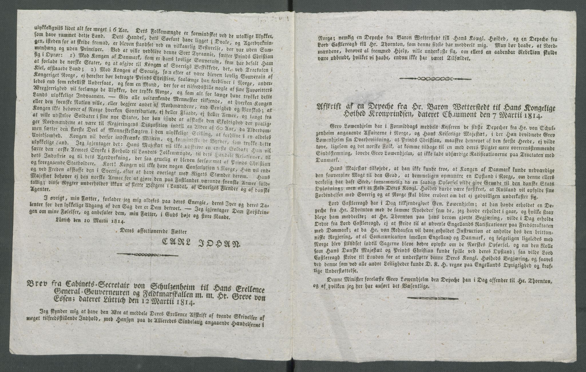 Forskjellige samlinger, Historisk-kronologisk samling, AV/RA-EA-4029/G/Ga/L0009A: Historisk-kronologisk samling. Dokumenter fra januar og ut september 1814. , 1814, p. 32