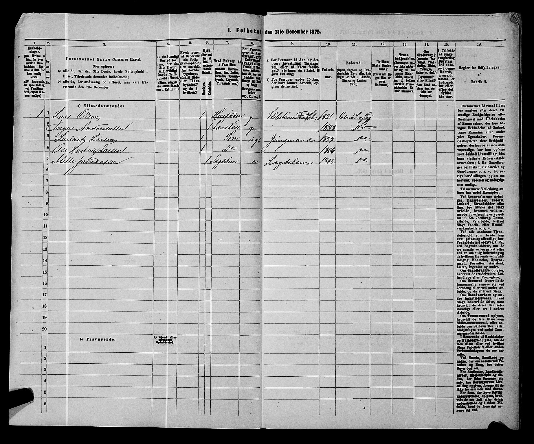 SAKO, 1875 census for 0722P Nøtterøy, 1875, p. 1326