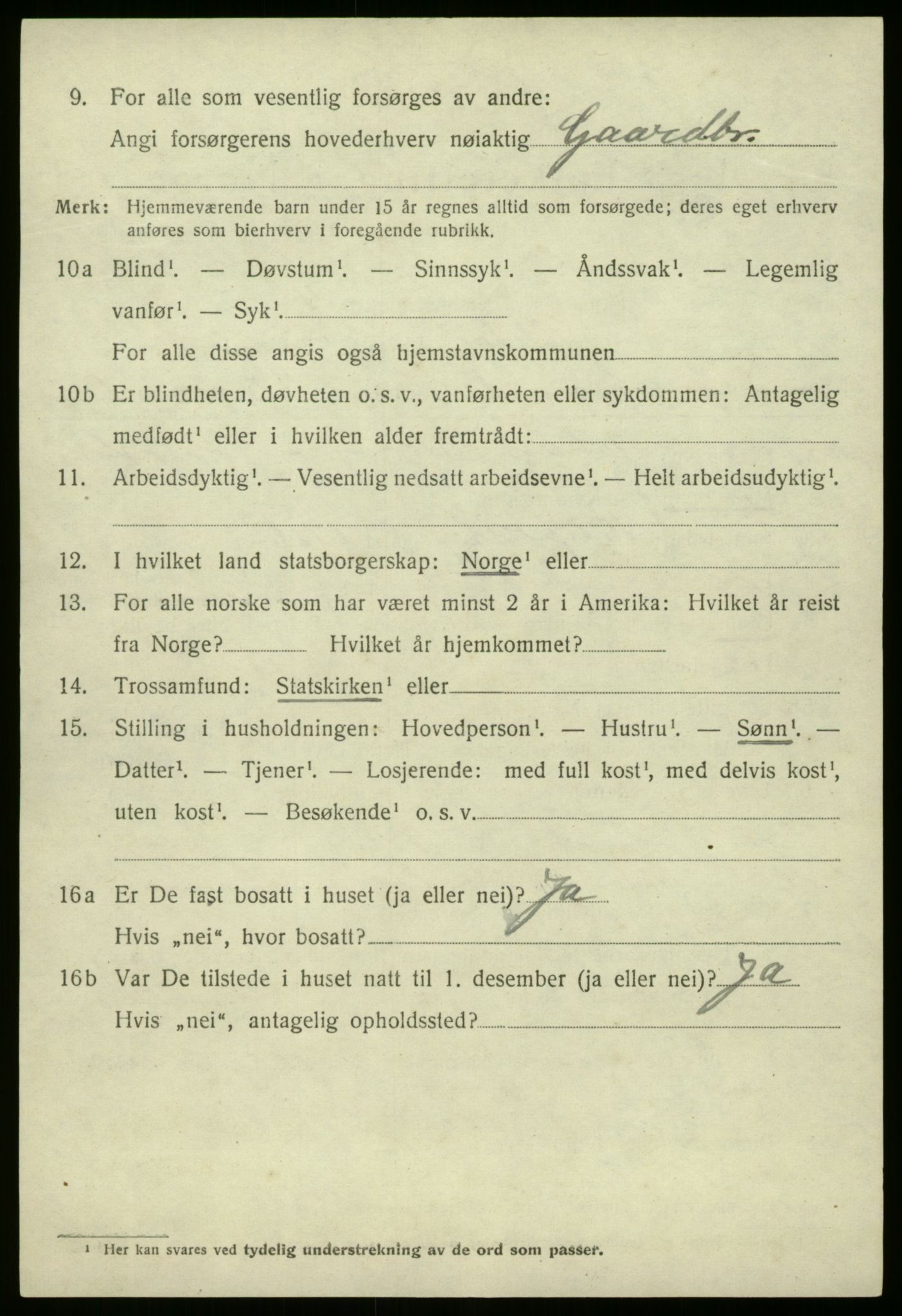 SAB, 1920 census for Jølster, 1920, p. 1965