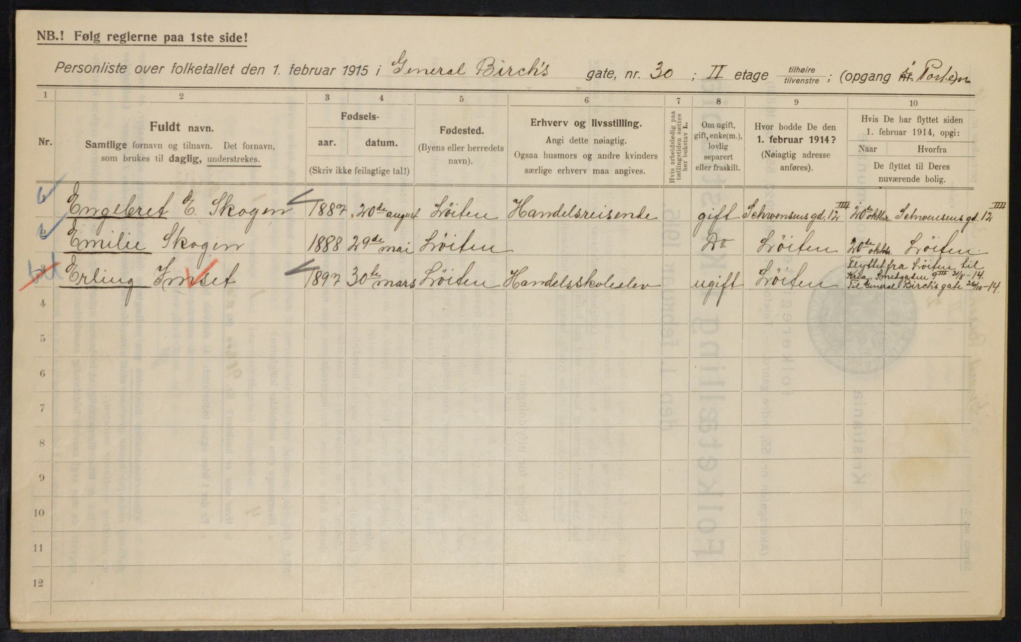 OBA, Municipal Census 1915 for Kristiania, 1915, p. 28729