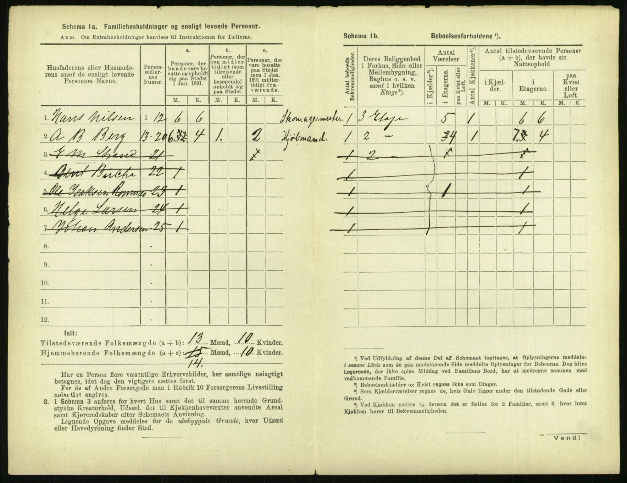 RA, 1891 census for 0806 Skien, 1891, p. 1381