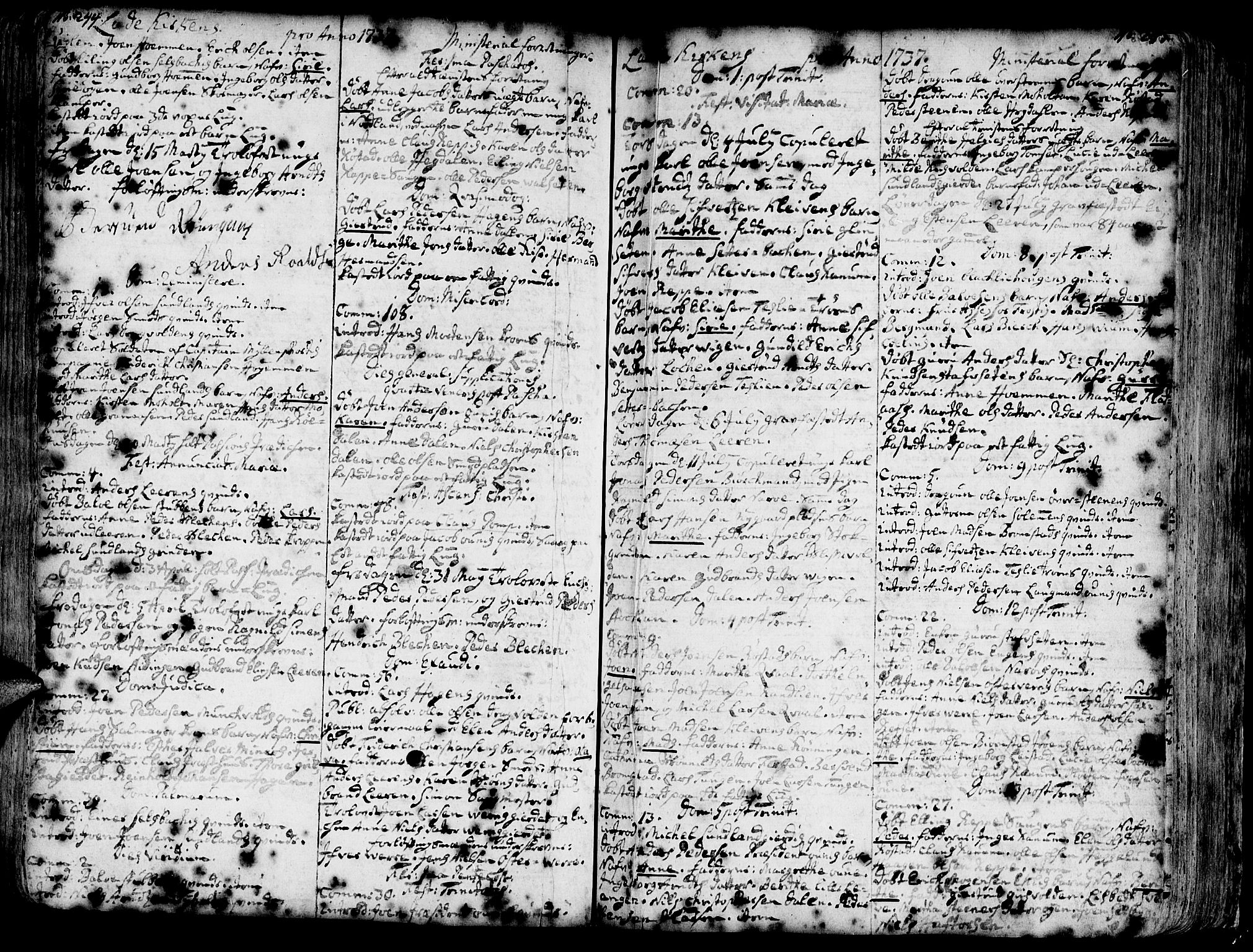 Ministerialprotokoller, klokkerbøker og fødselsregistre - Sør-Trøndelag, SAT/A-1456/606/L0275: Parish register (official) no. 606A01 /1, 1727-1780, p. 244-245