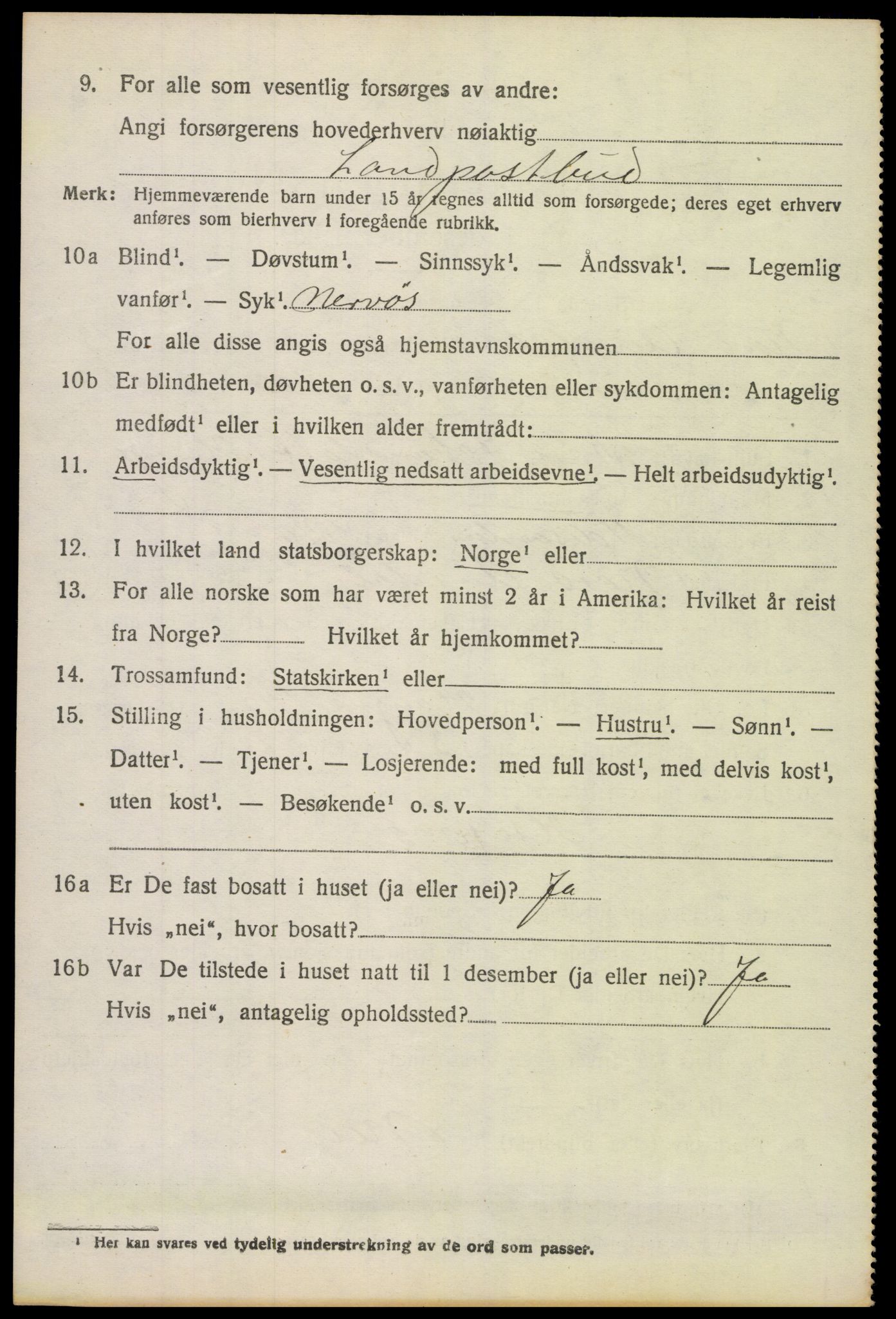 SAH, 1920 census for Nord-Aurdal, 1920, p. 10567