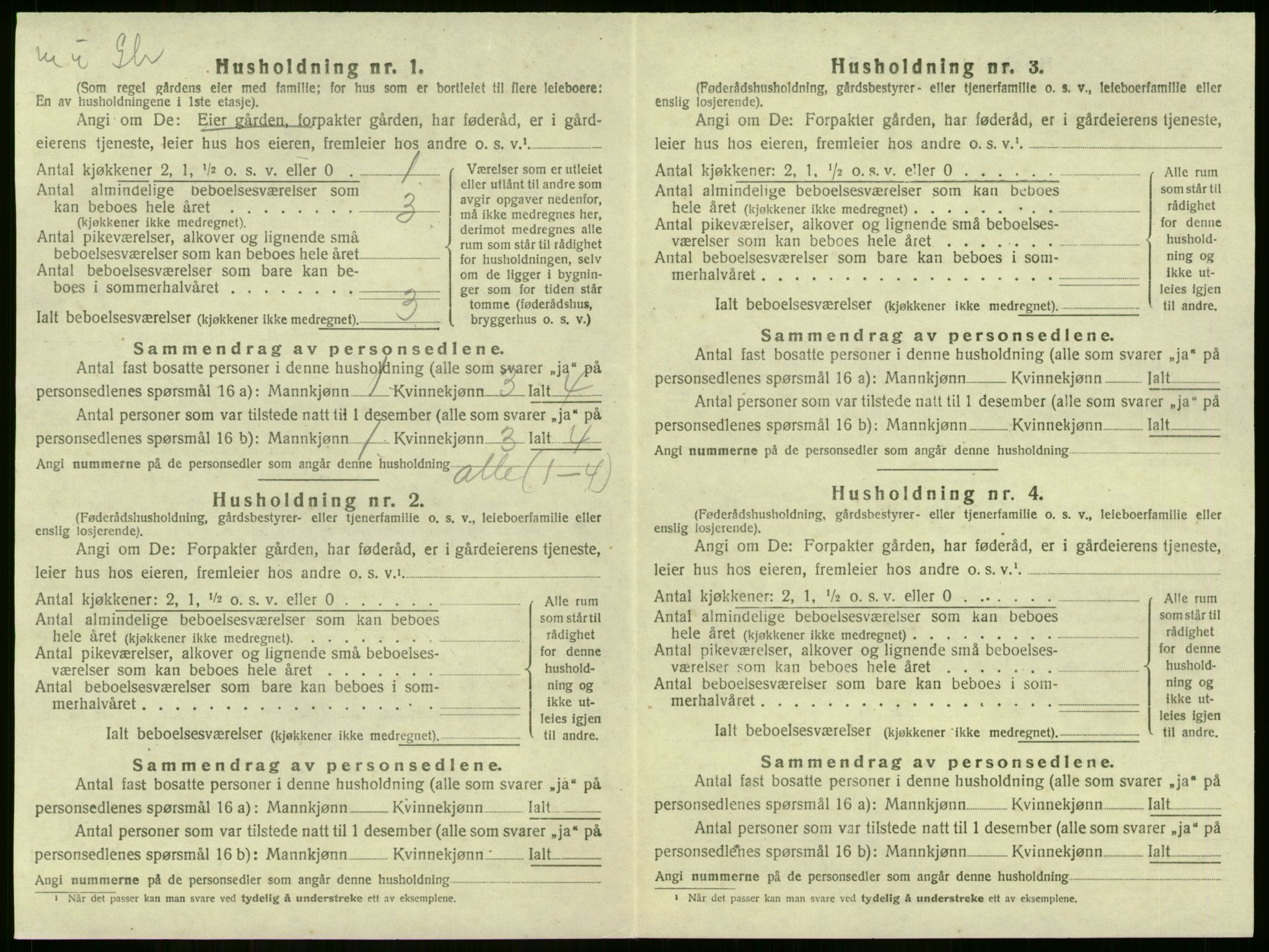 SAKO, 1920 census for Lier, 1920, p. 3036