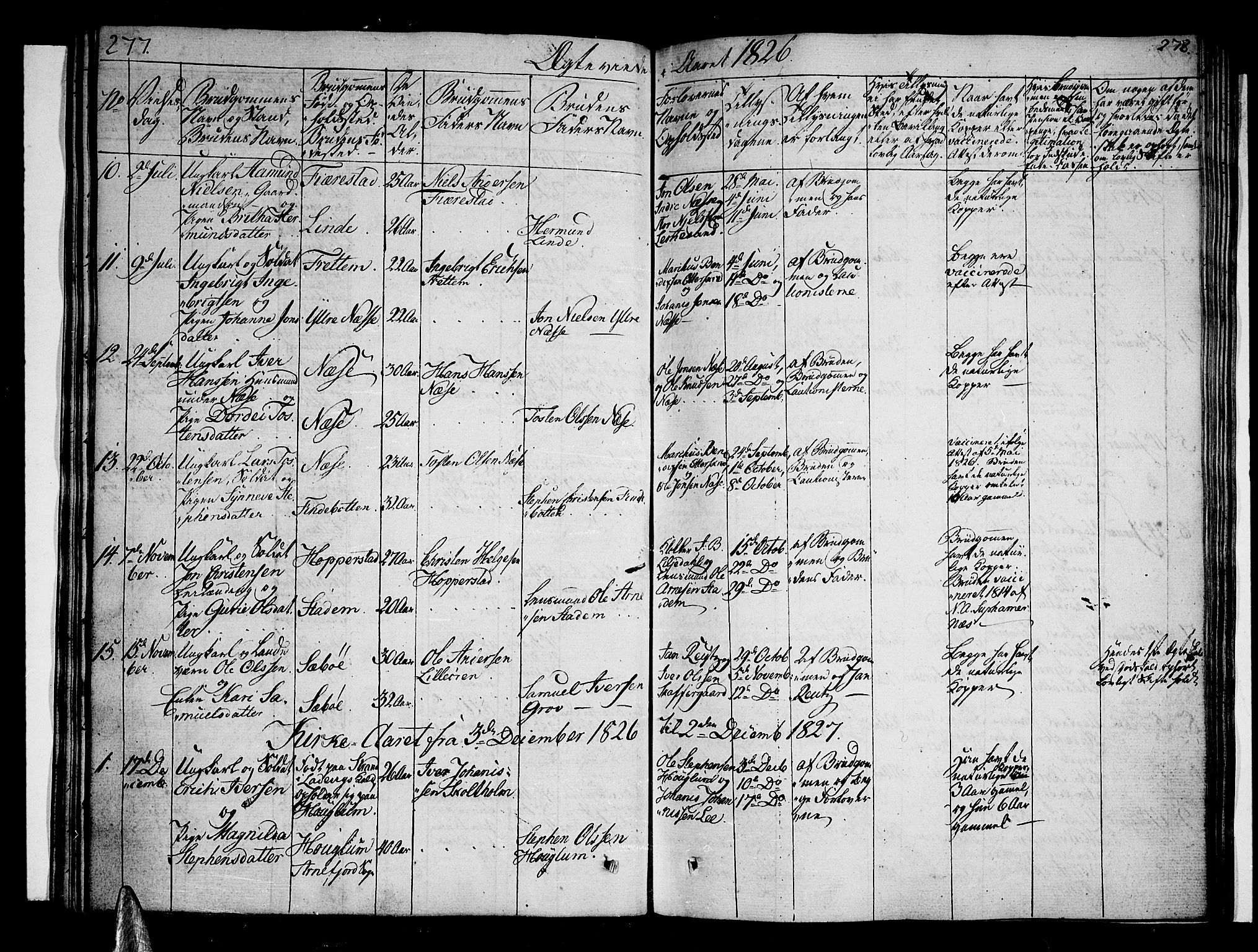 Vik sokneprestembete, SAB/A-81501: Parish register (official) no. A 6, 1821-1831, p. 277-278