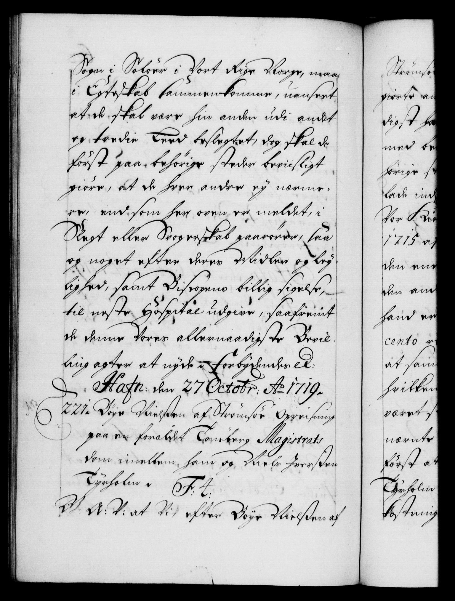 Danske Kanselli 1572-1799, AV/RA-EA-3023/F/Fc/Fca/Fcaa/L0022: Norske registre, 1716-1719, p. 622b