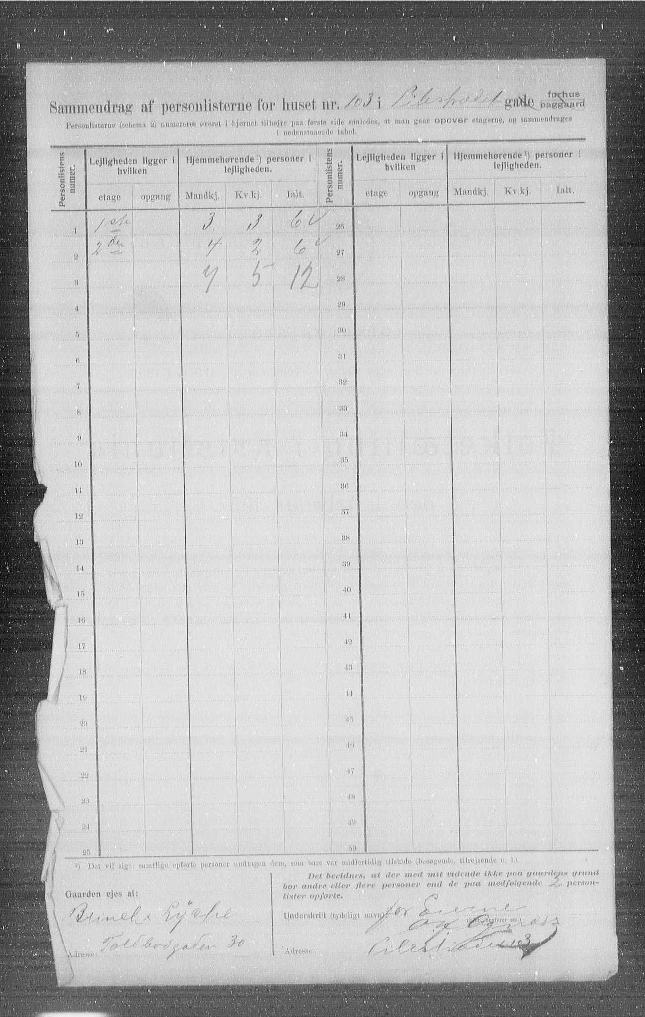 OBA, Municipal Census 1907 for Kristiania, 1907, p. 41074