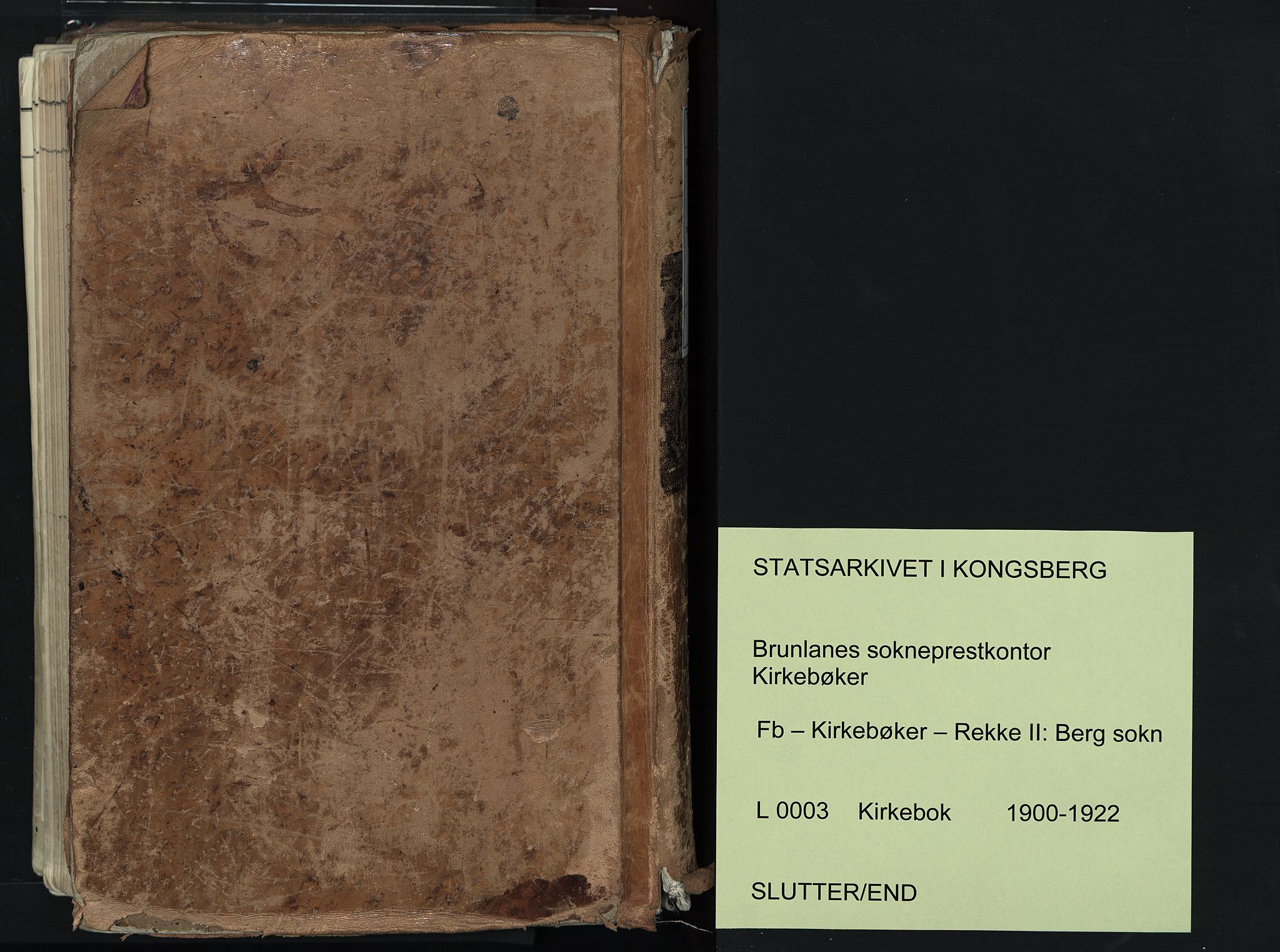 Brunlanes kirkebøker, AV/SAKO-A-342/F/Fb/L0003: Parish register (official) no. II 3, 1900-1922