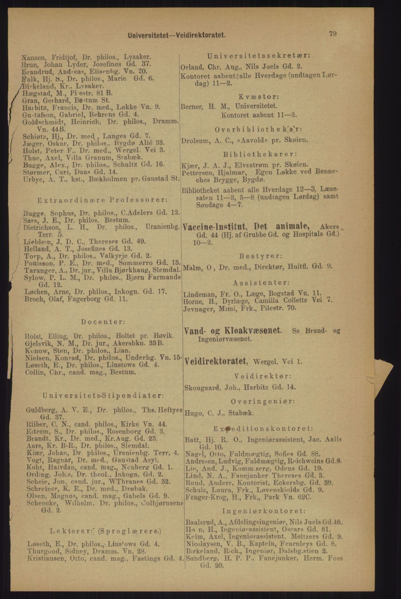 Kristiania/Oslo adressebok, PUBL/-, 1905, p. 79