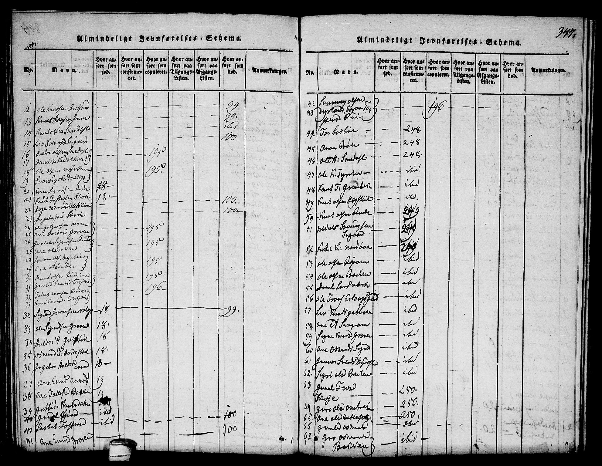 Seljord kirkebøker, SAKO/A-20/F/Fc/L0001: Parish register (official) no. III 1, 1815-1831, p. 347