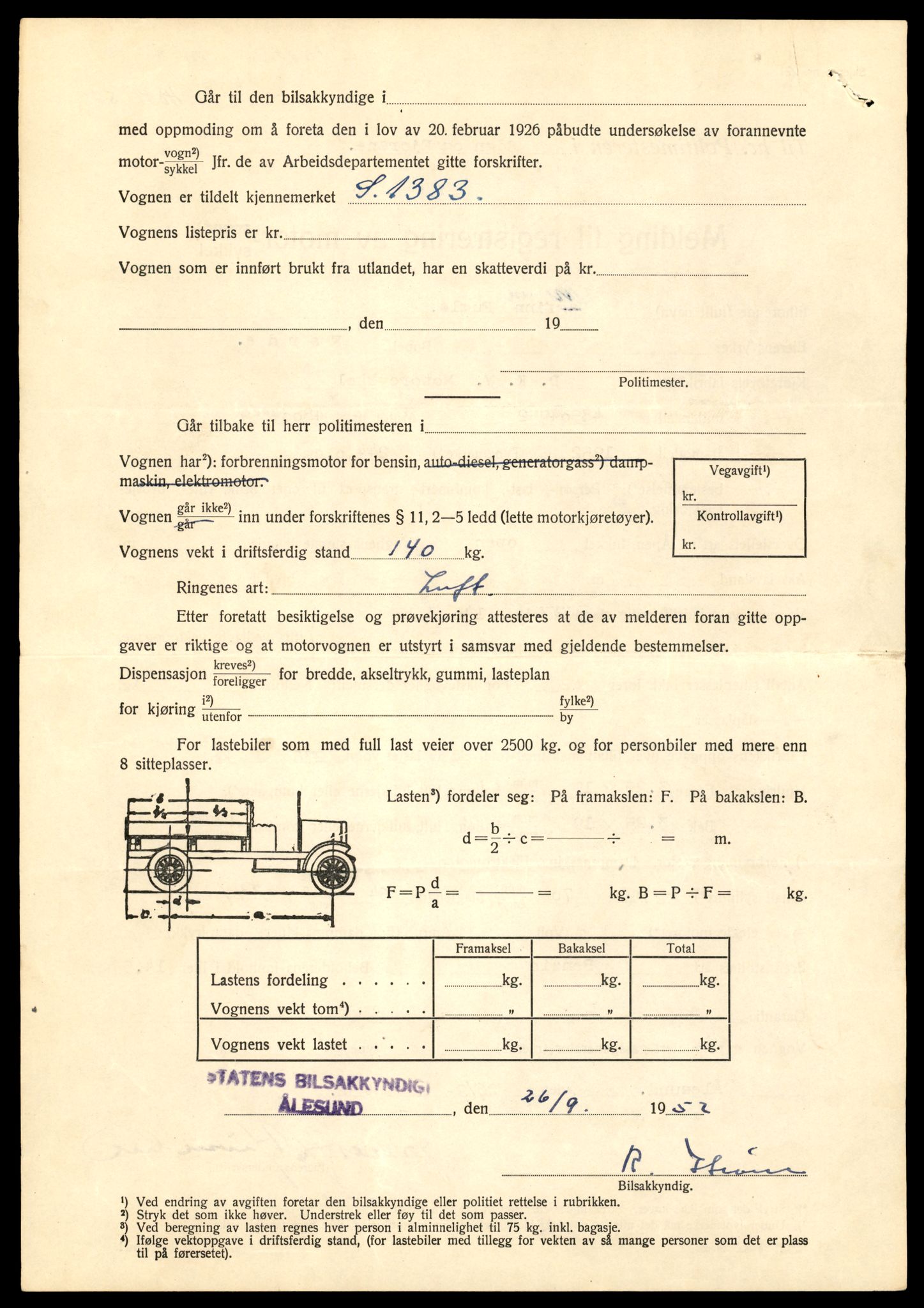 Møre og Romsdal vegkontor - Ålesund trafikkstasjon, SAT/A-4099/F/Fe/L0036: Registreringskort for kjøretøy T 12831 - T 13030, 1927-1998, p. 2446