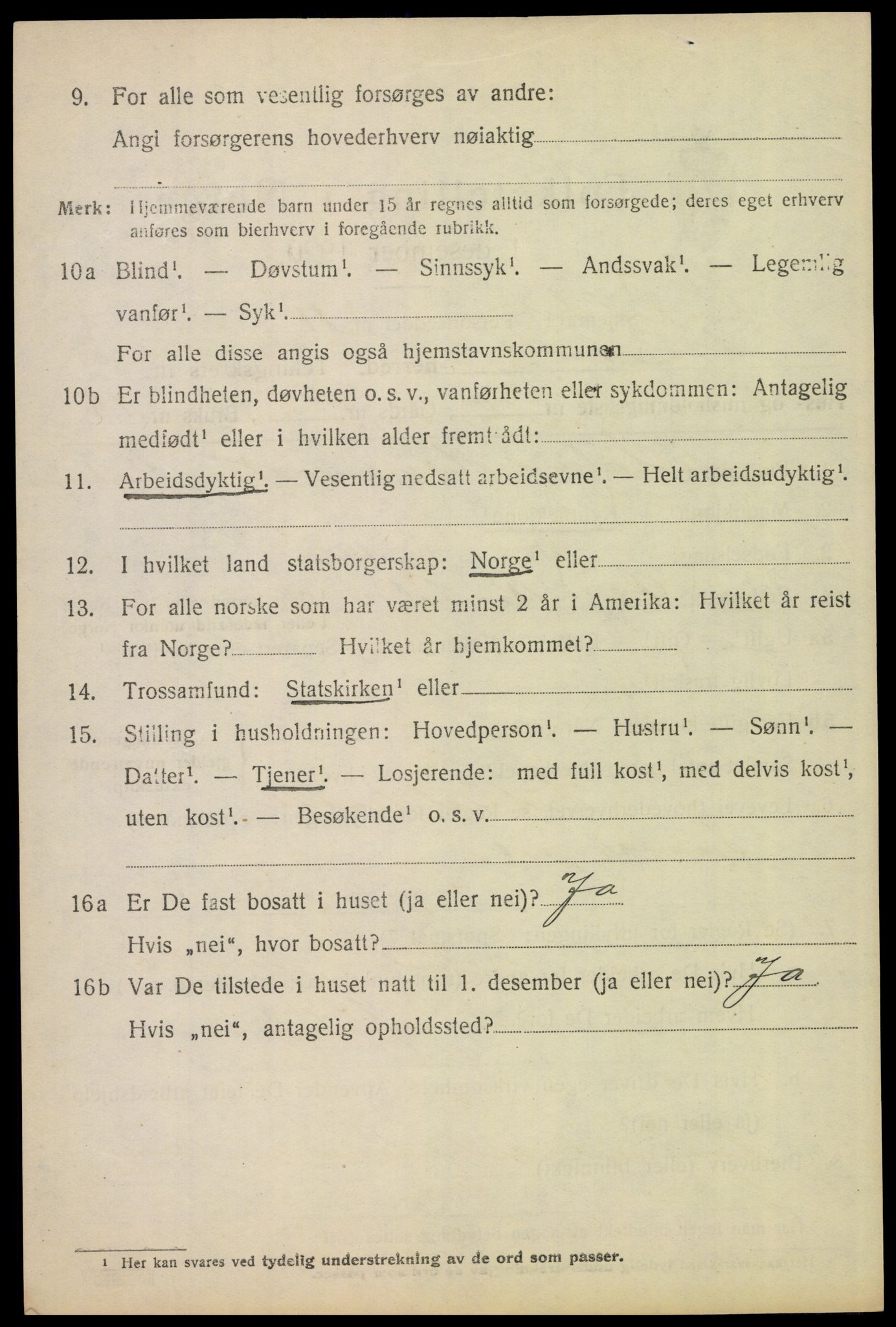 SAH, 1920 census for Ytre Rendal, 1920, p. 2044