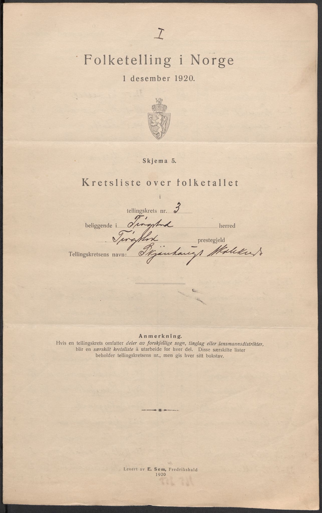 SAO, 1920 census for Trøgstad, 1920, p. 11