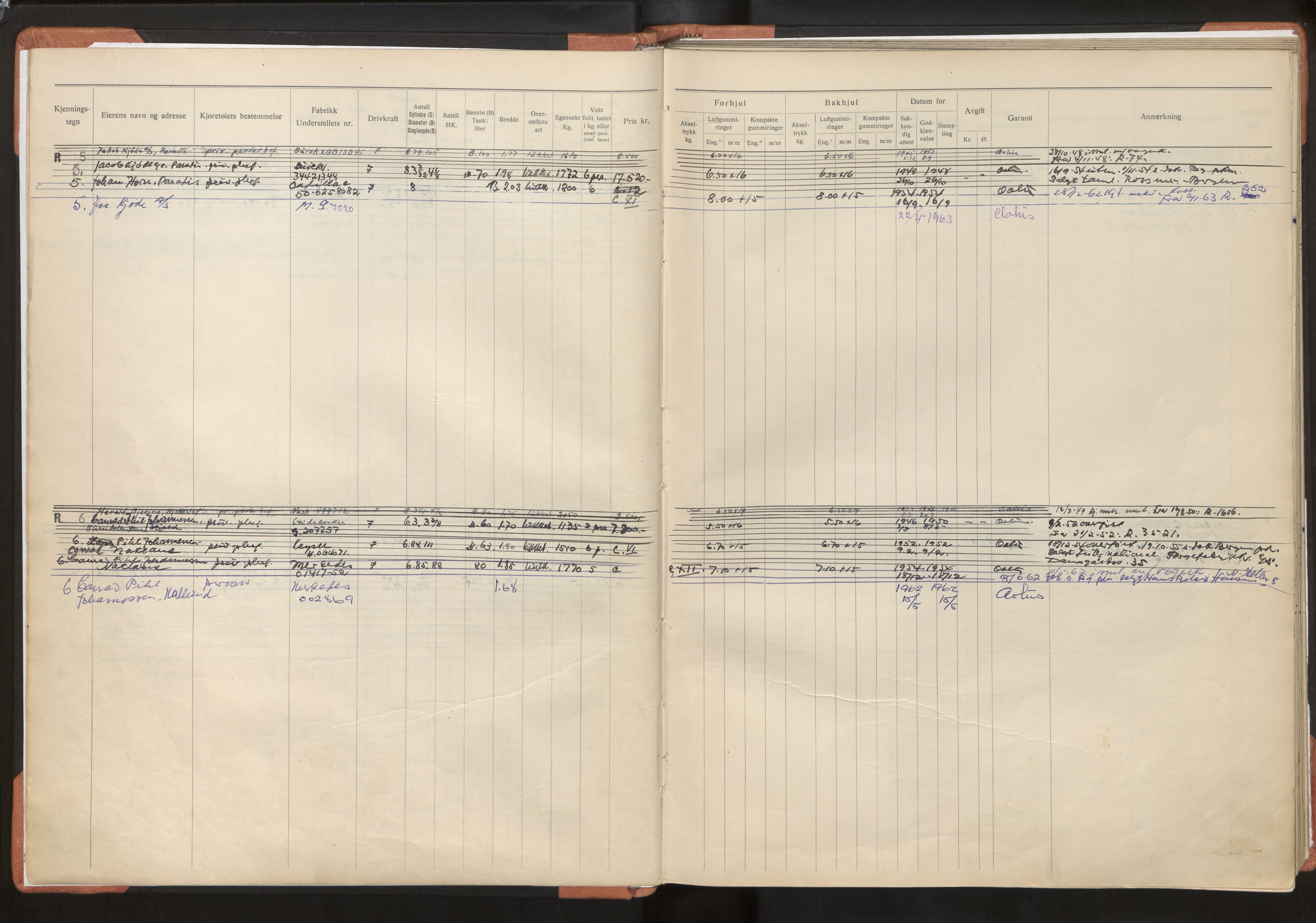 Statens vegvesen, Hordaland vegkontor, AV/SAB-A-5201/2/O/Oa/L0001: Bil - R4-299, 1915-1970, p. 6