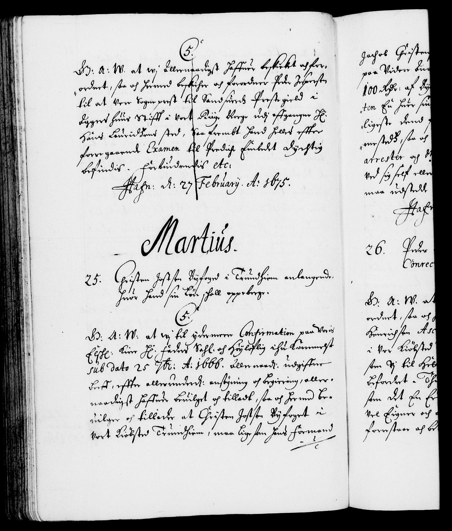Danske Kanselli 1572-1799, AV/RA-EA-3023/F/Fc/Fca/Fcaa/L0012: Norske registre (mikrofilm), 1674-1680, p. 112b