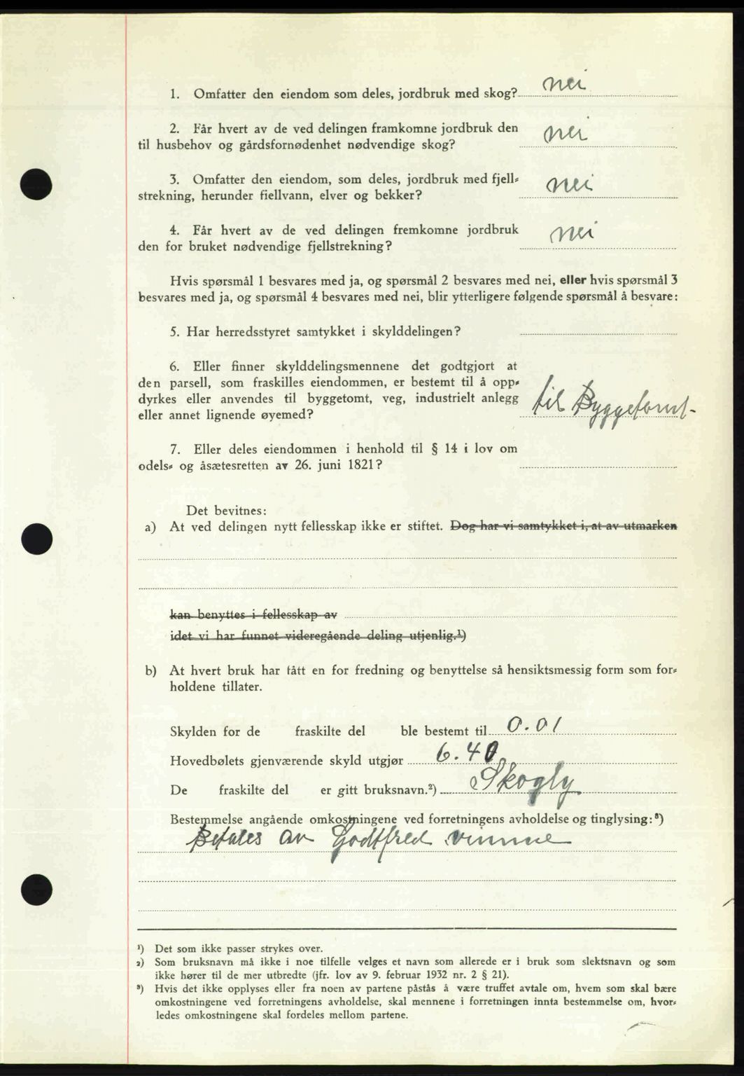 Nedenes sorenskriveri, AV/SAK-1221-0006/G/Gb/Gba/L0057: Mortgage book no. A9, 1947-1947, Diary no: : 919/1947