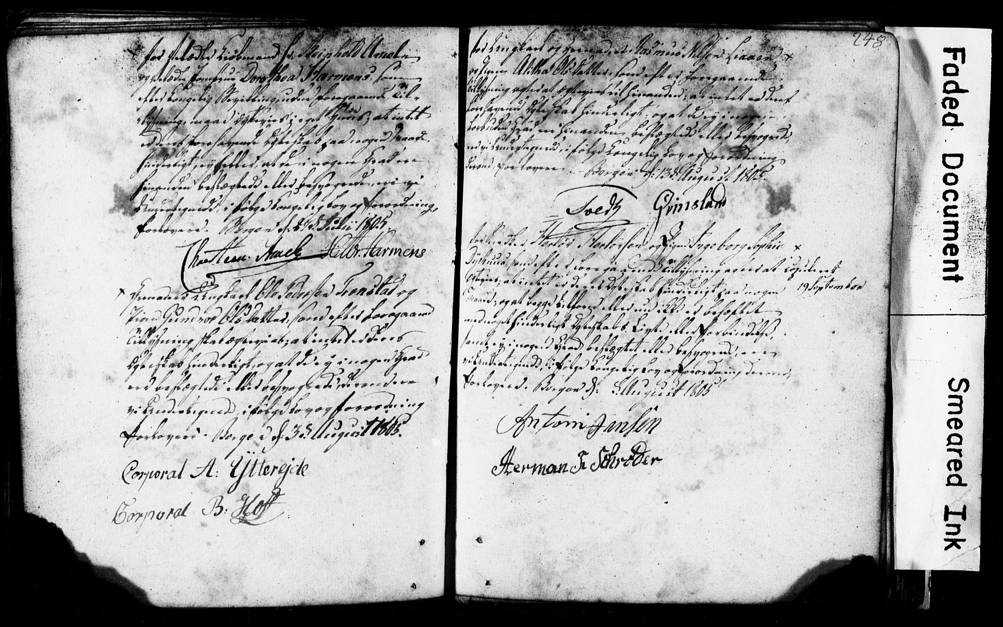 Korskirken sokneprestembete, AV/SAB-A-76101: Best man's statements no. II.5.1, 1776-1816, p. 248