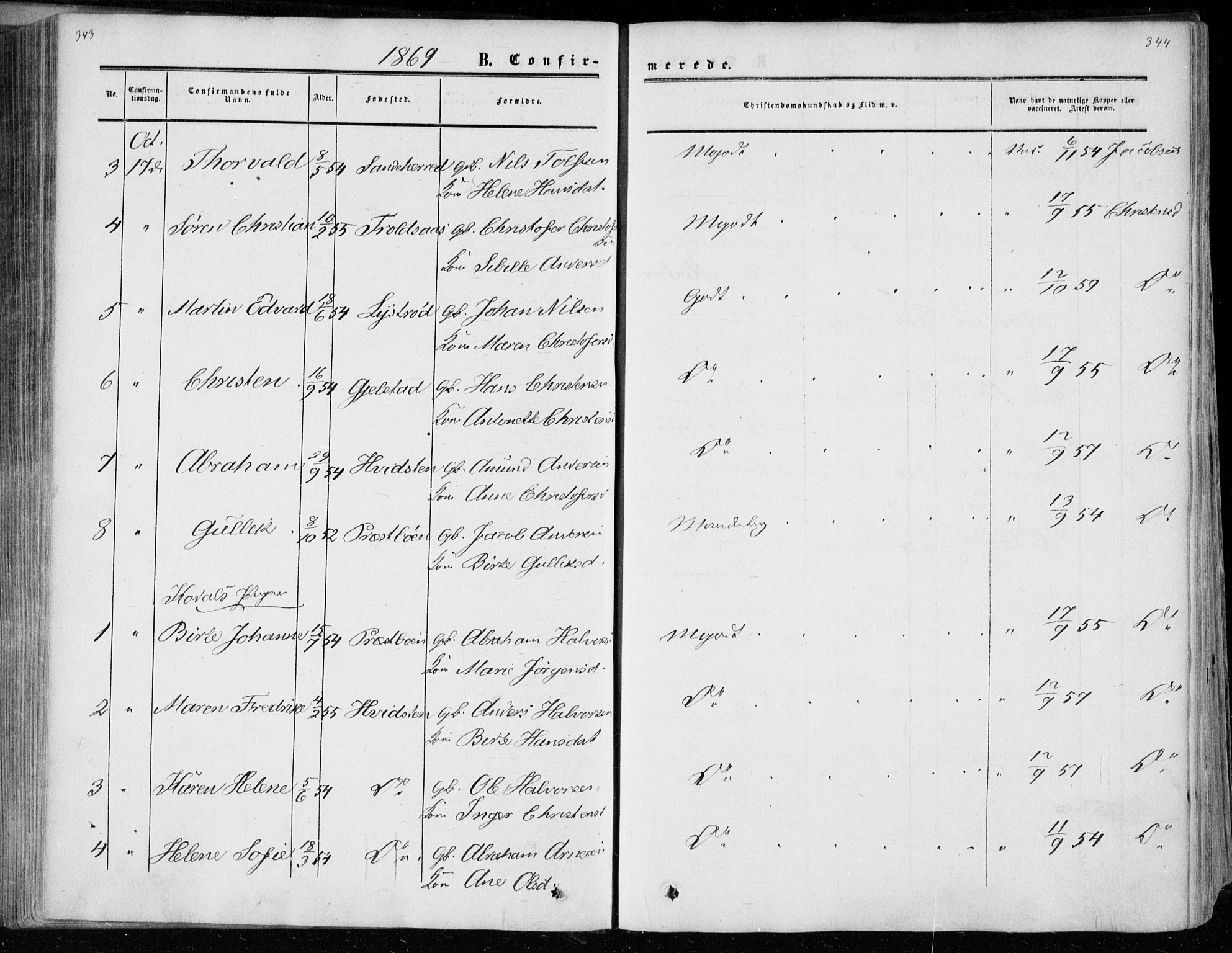 Andebu kirkebøker, AV/SAKO-A-336/F/Fa/L0005: Parish register (official) no. 5, 1857-1870, p. 343-344