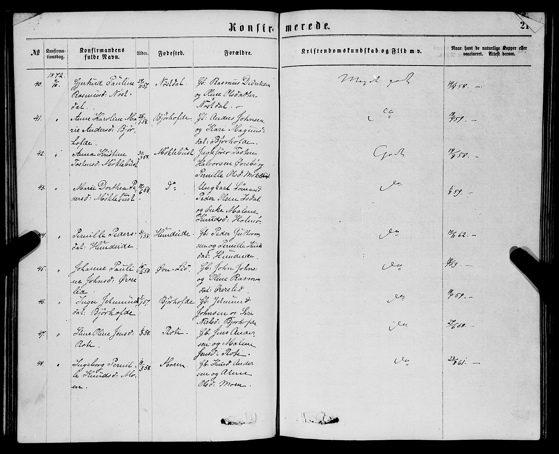 Eid sokneprestembete, SAB/A-82301/H/Haa/Haaa/L0010: Parish register (official) no. A 10, 1867-1878, p. 216