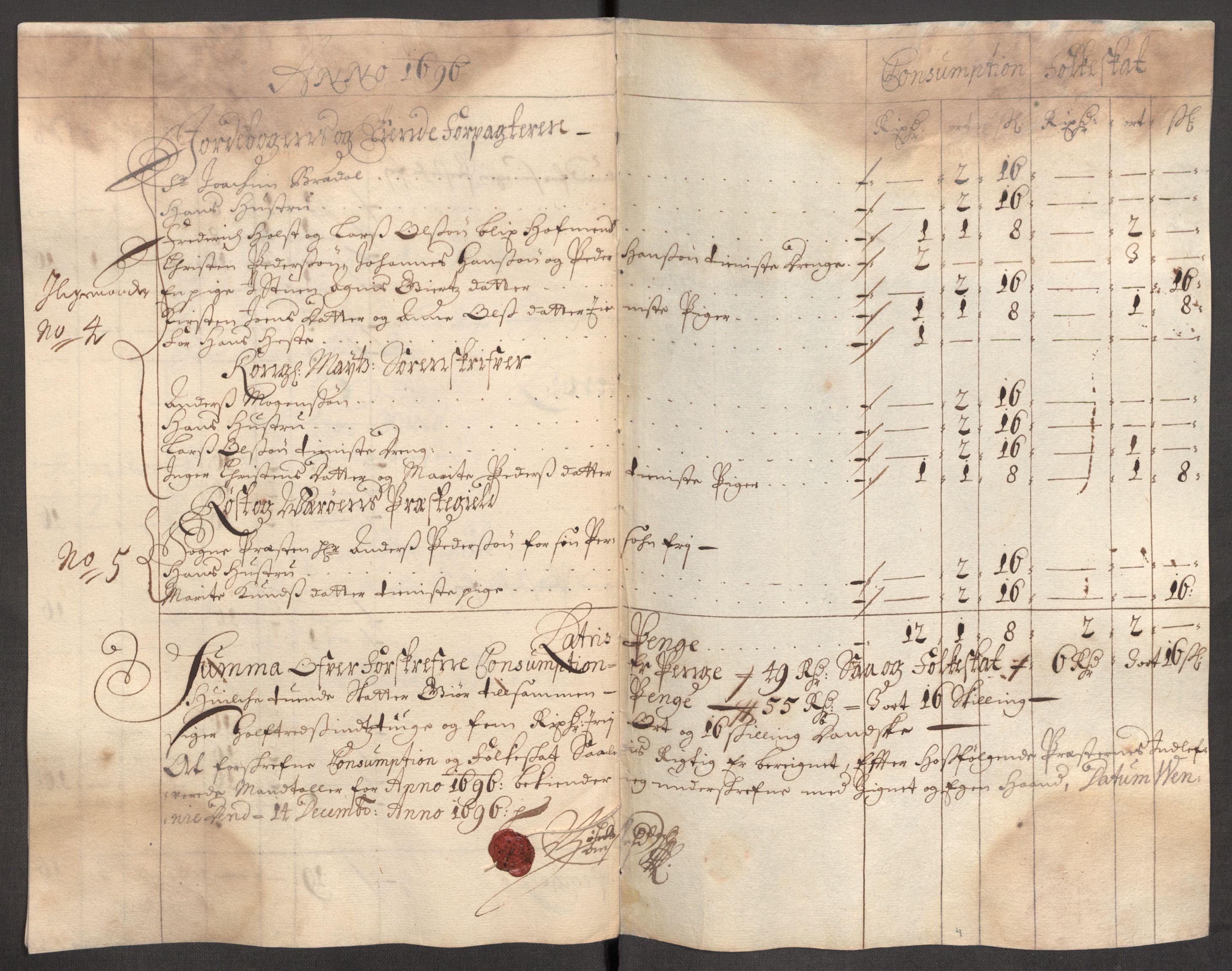 Rentekammeret inntil 1814, Reviderte regnskaper, Fogderegnskap, AV/RA-EA-4092/R67/L4678: Fogderegnskap Vesterålen, Andenes og Lofoten, 1696-1708, p. 69