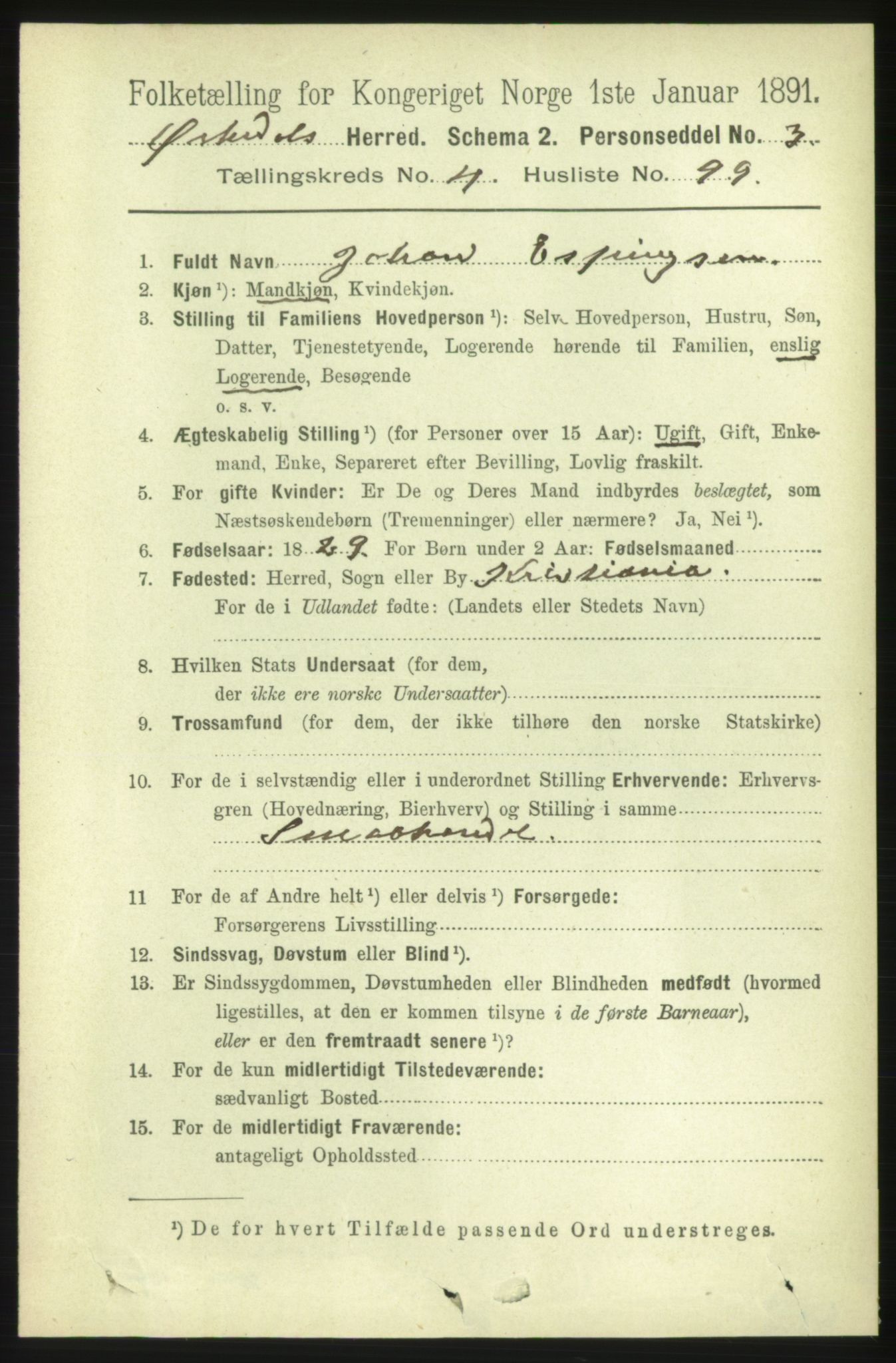 RA, 1891 census for 1638 Orkdal, 1891, p. 2465