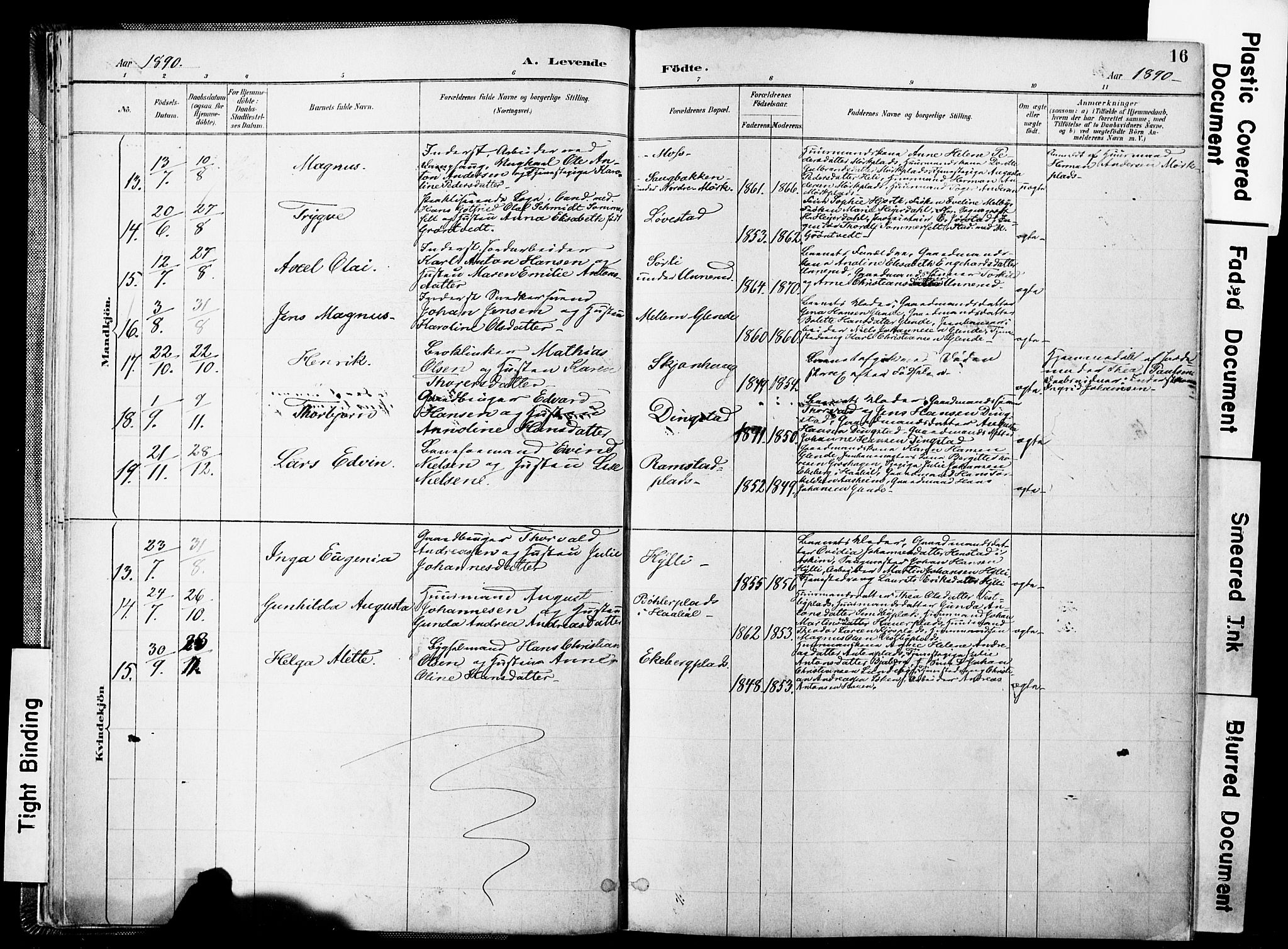 Spydeberg prestekontor Kirkebøker, AV/SAO-A-10924/F/Fa/L0008: Parish register (official) no. I 8, 1886-1900, p. 16