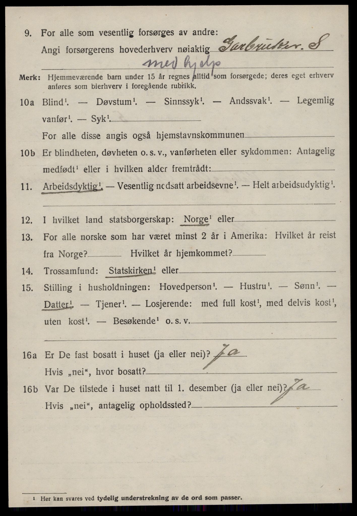 SAT, 1920 census for Hareid, 1920, p. 1860