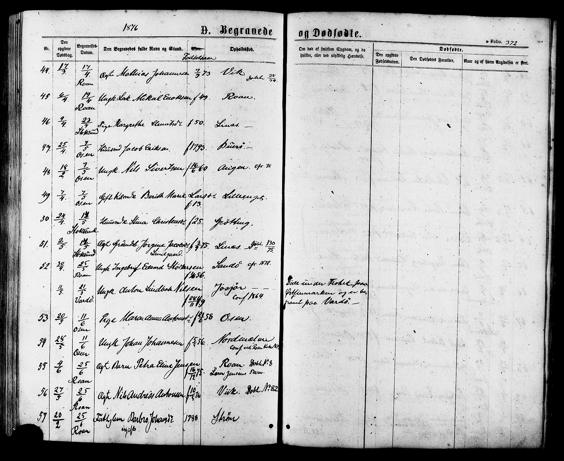 Ministerialprotokoller, klokkerbøker og fødselsregistre - Sør-Trøndelag, AV/SAT-A-1456/657/L0706: Parish register (official) no. 657A07, 1867-1878, p. 372