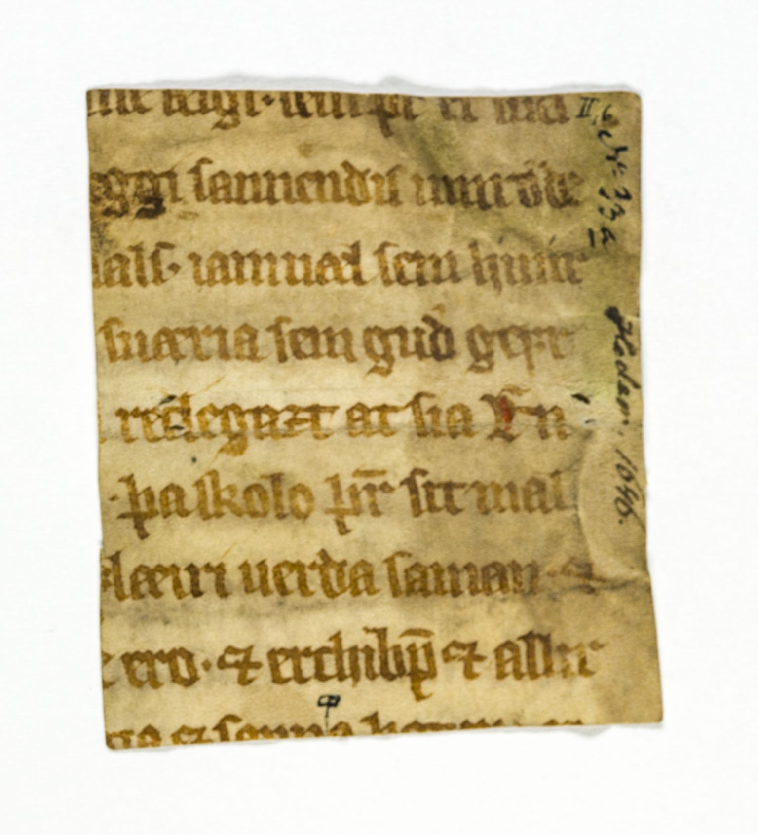 Riksarkivets diplomsamling, AV/RA-EA-5965/F26/L0004: Norrøne membranfragmenter bestand 31-50, 1100-1536, p. 9