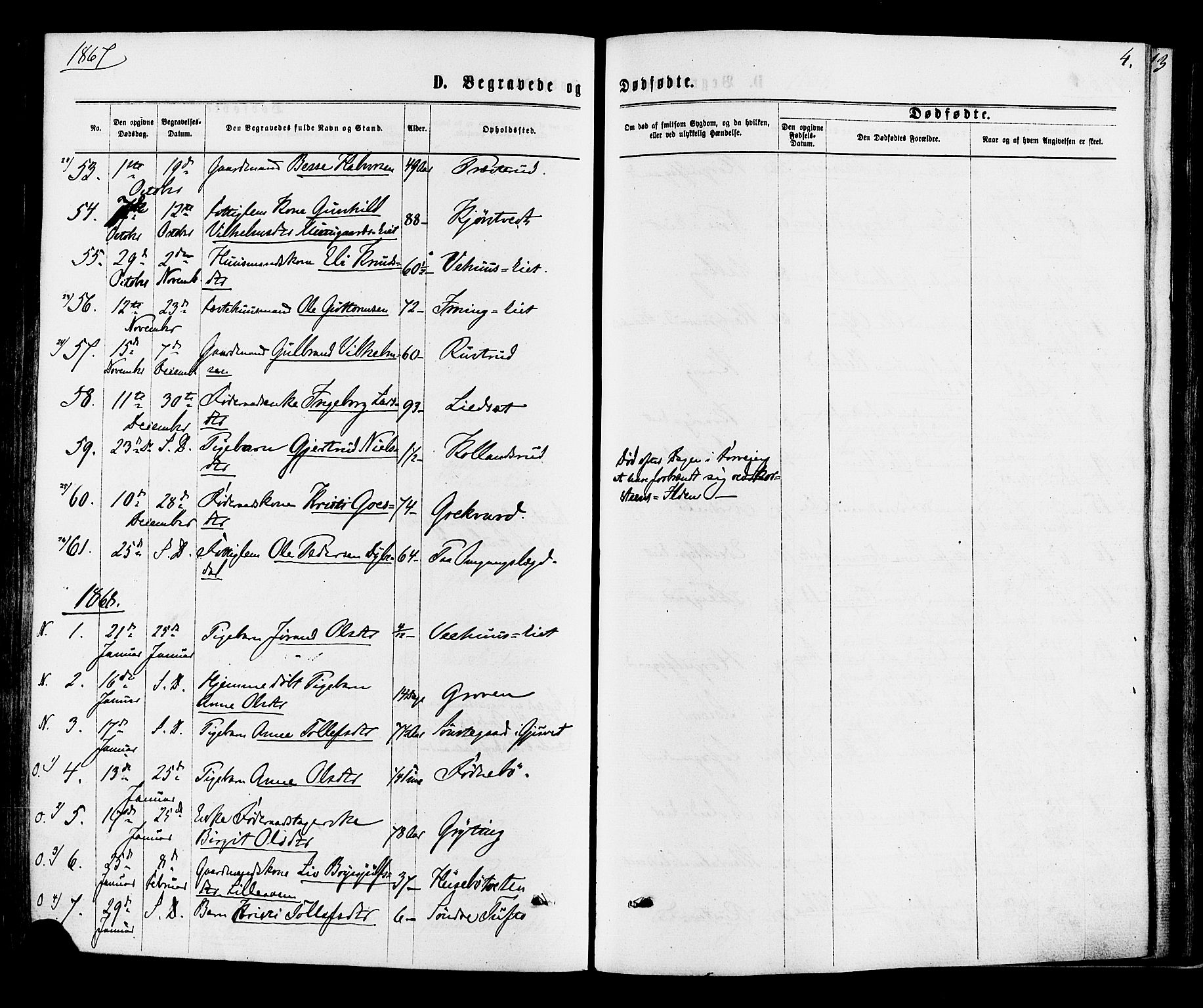 Nore kirkebøker, SAKO/A-238/F/Fa/L0004: Parish register (official) no. I 4, 1867-1877, p. 4