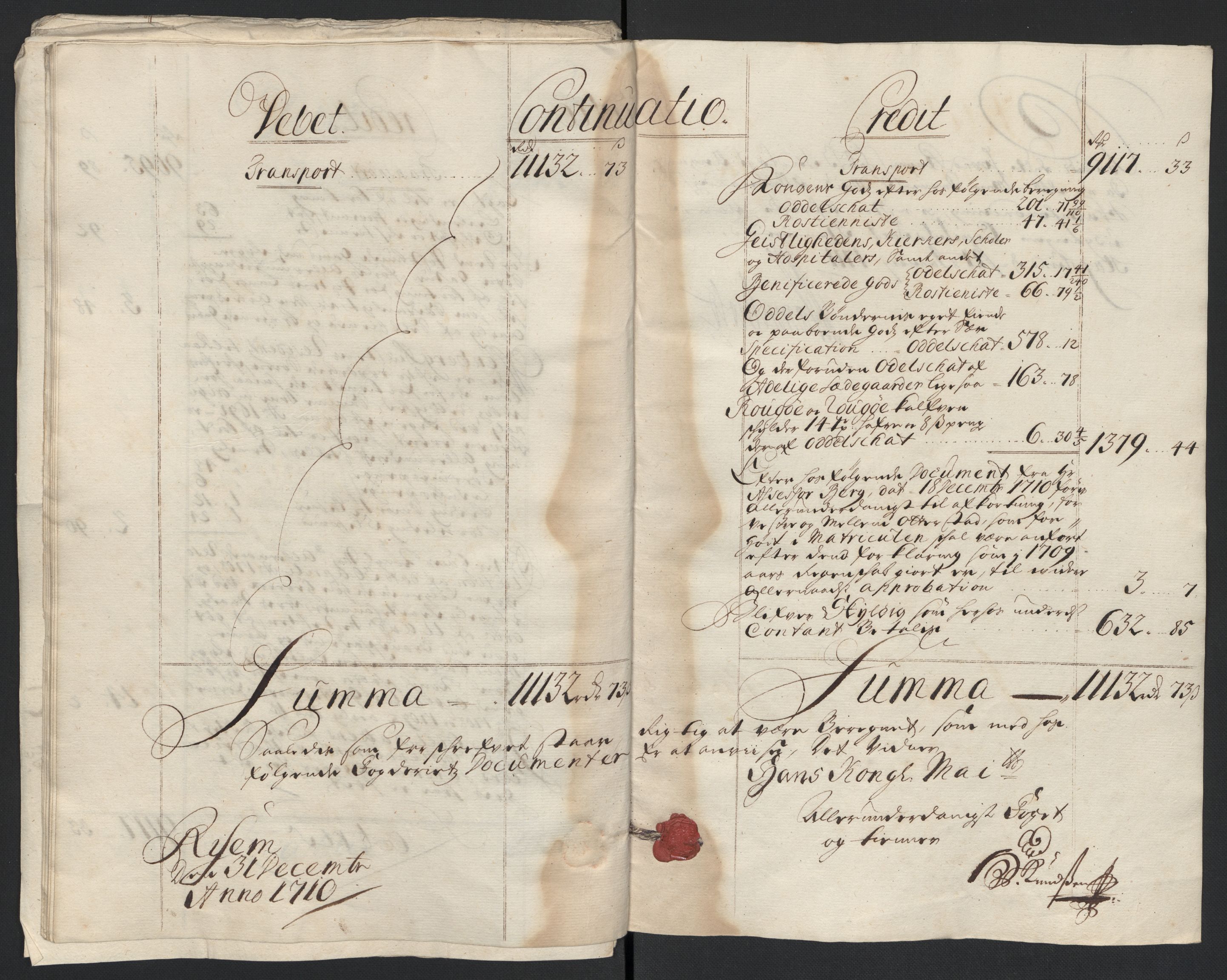 Rentekammeret inntil 1814, Reviderte regnskaper, Fogderegnskap, RA/EA-4092/R04/L0135: Fogderegnskap Moss, Onsøy, Tune, Veme og Åbygge, 1709-1710, p. 266