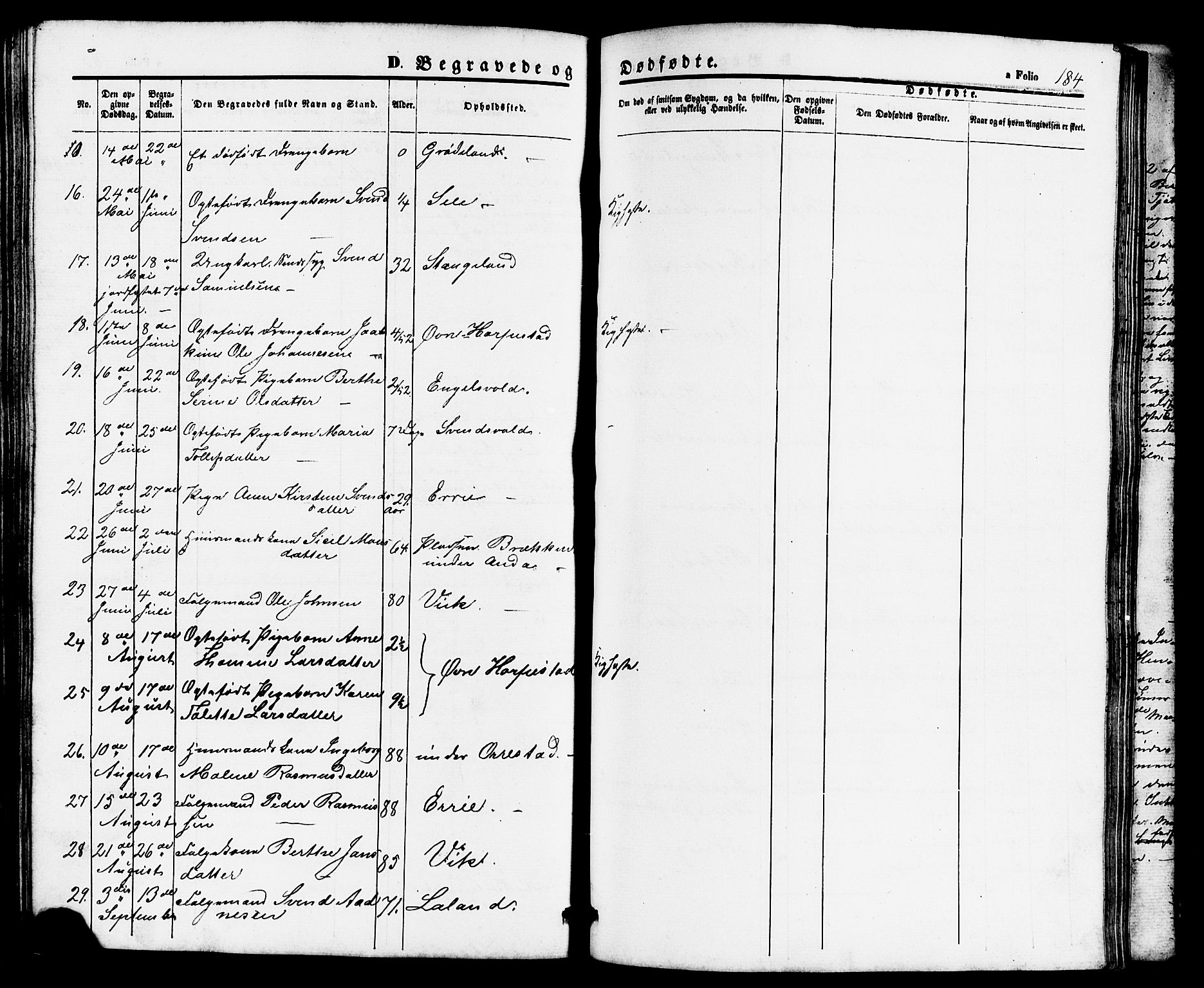 Klepp sokneprestkontor, AV/SAST-A-101803/001/3/30BB/L0002: Parish register (copy) no. B 2, 1860-1875, p. 184