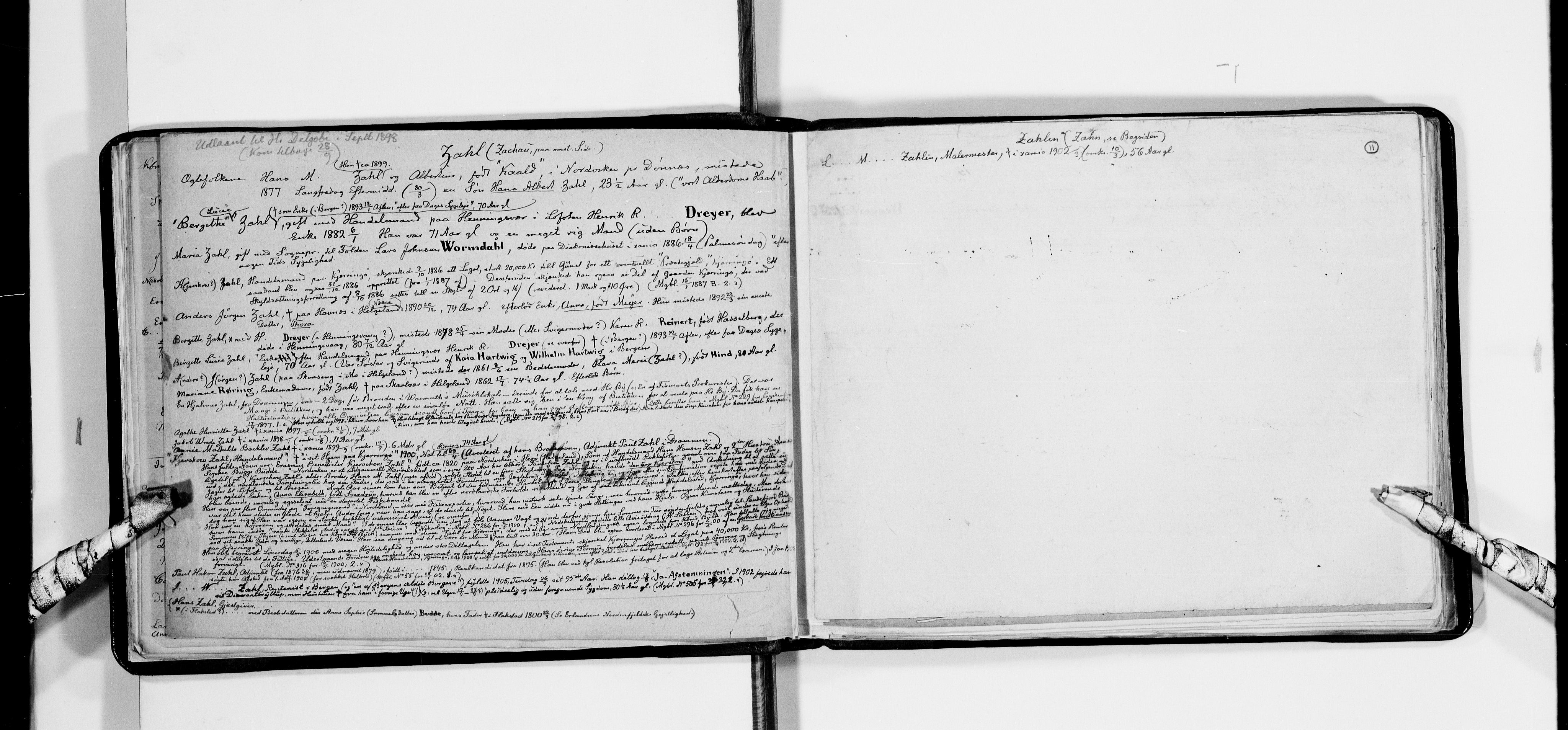 Lassens samlinger, AV/RA-PA-0051/F/Fa/L0048: Personalhistoriske og genealogiske opptegnelser: Yberwasser - Øyseth, 1500-1907