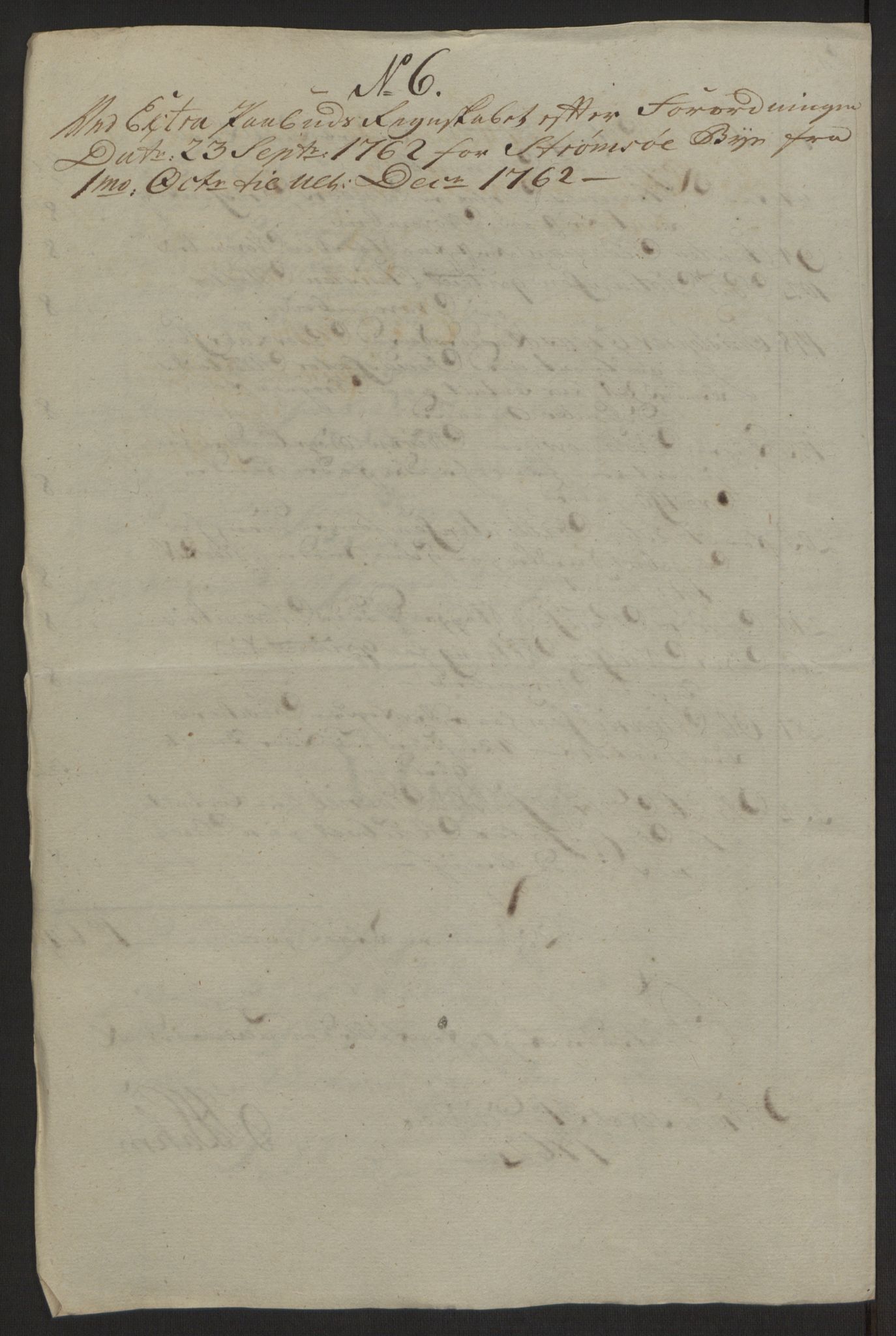 Rentekammeret inntil 1814, Reviderte regnskaper, Byregnskaper, AV/RA-EA-4066/R/Rg/L0144/0001: [G4] Kontribusjonsregnskap / Ekstraskatt, 1762-1767, p. 60