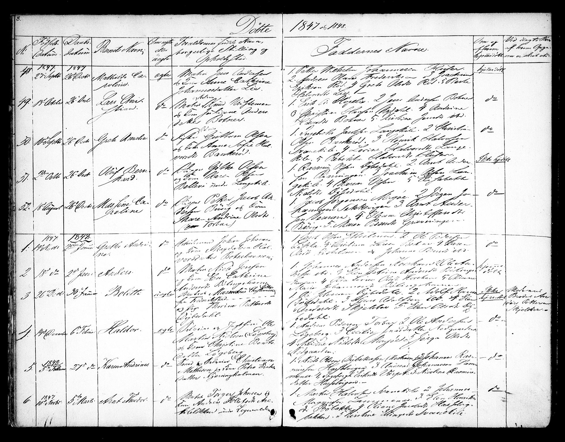Hvaler prestekontor Kirkebøker, SAO/A-2001/F/Fa/L0006: Parish register (official) no. I 6, 1846-1863, p. 8