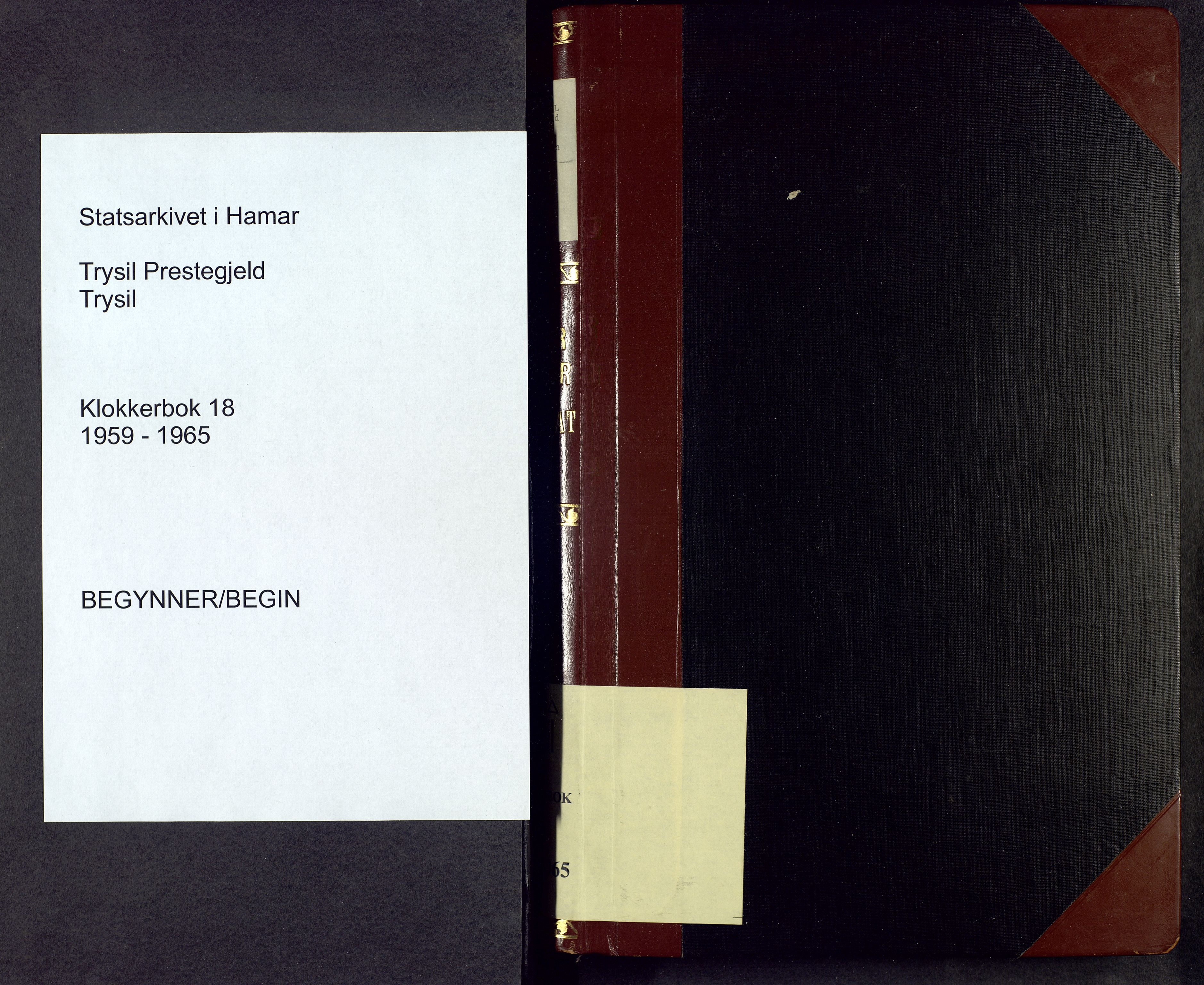Trysil prestekontor, SAH/PREST-046/H/Ha/Hab/L0018: Parish register (copy) no. 18, 1959-1965
