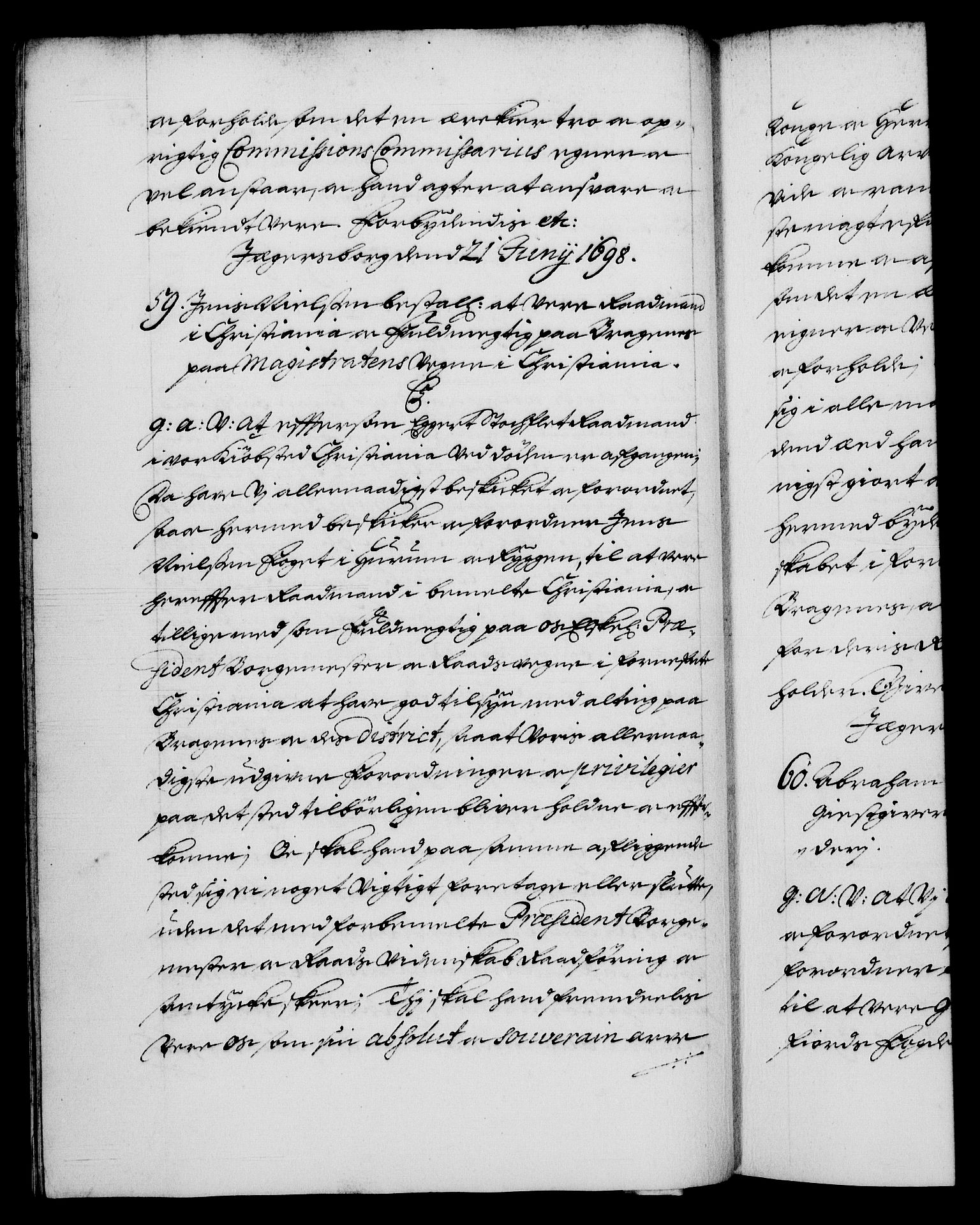 Danske Kanselli 1572-1799, AV/RA-EA-3023/F/Fc/Fca/Fcaa/L0017: Norske registre (mikrofilm), 1698-1699, p. 53b